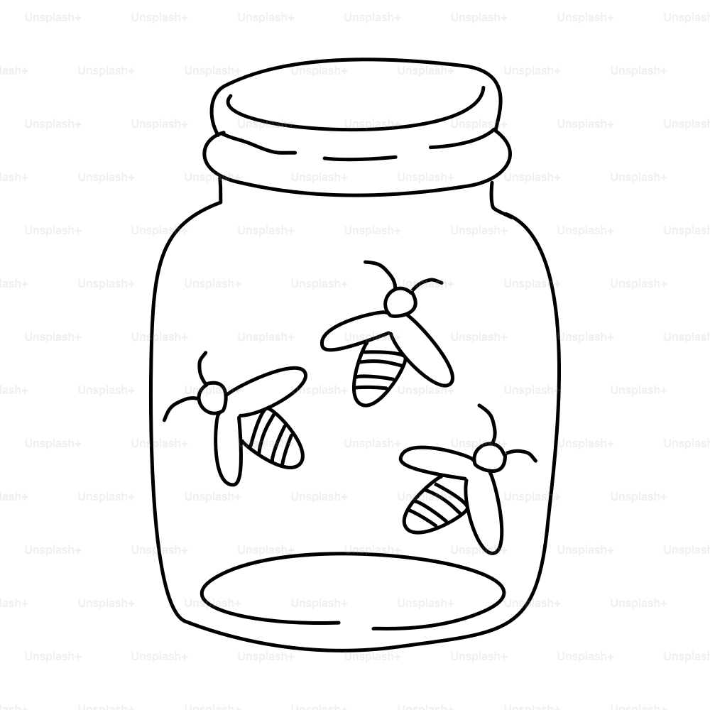 Three fireflies in a jar