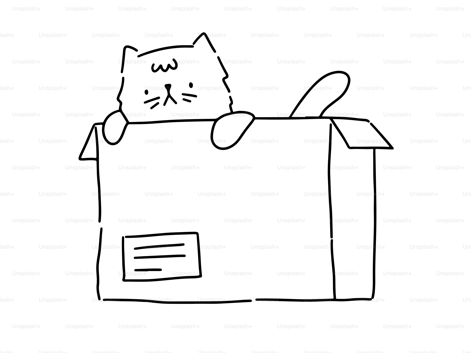 A cat peeking out of a cardboard box