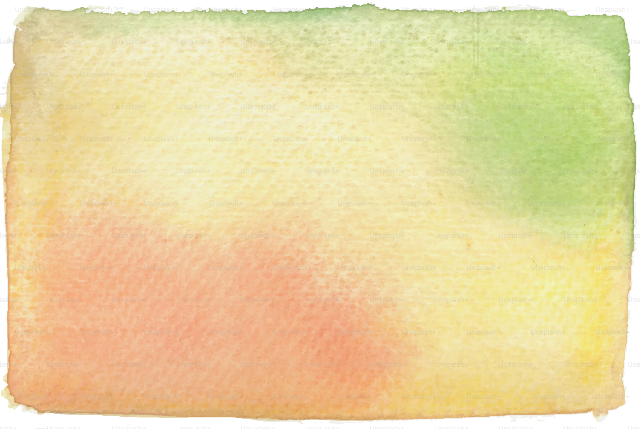 Sanfte Aquarellwäsche mit gelben, orangen und grünen Tönen