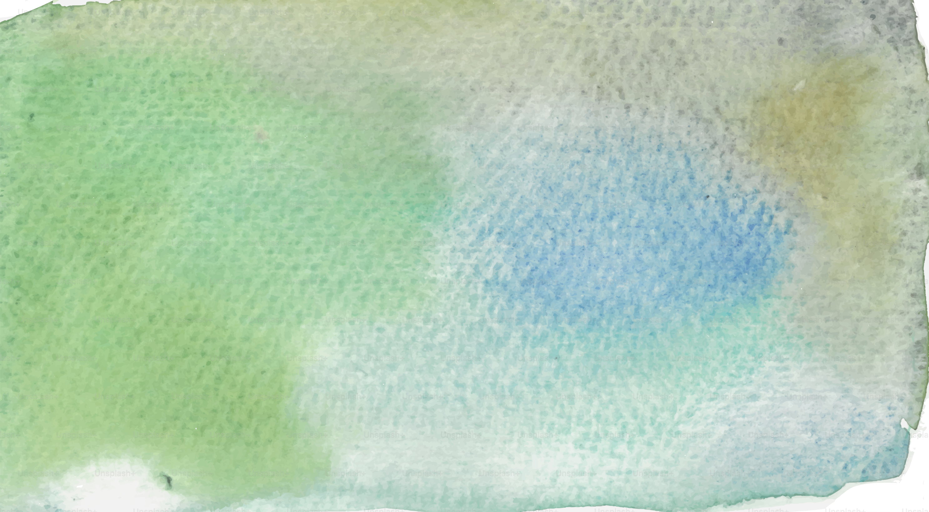 Lavis abstrait aquarelle avec des teintes vertes et bleues