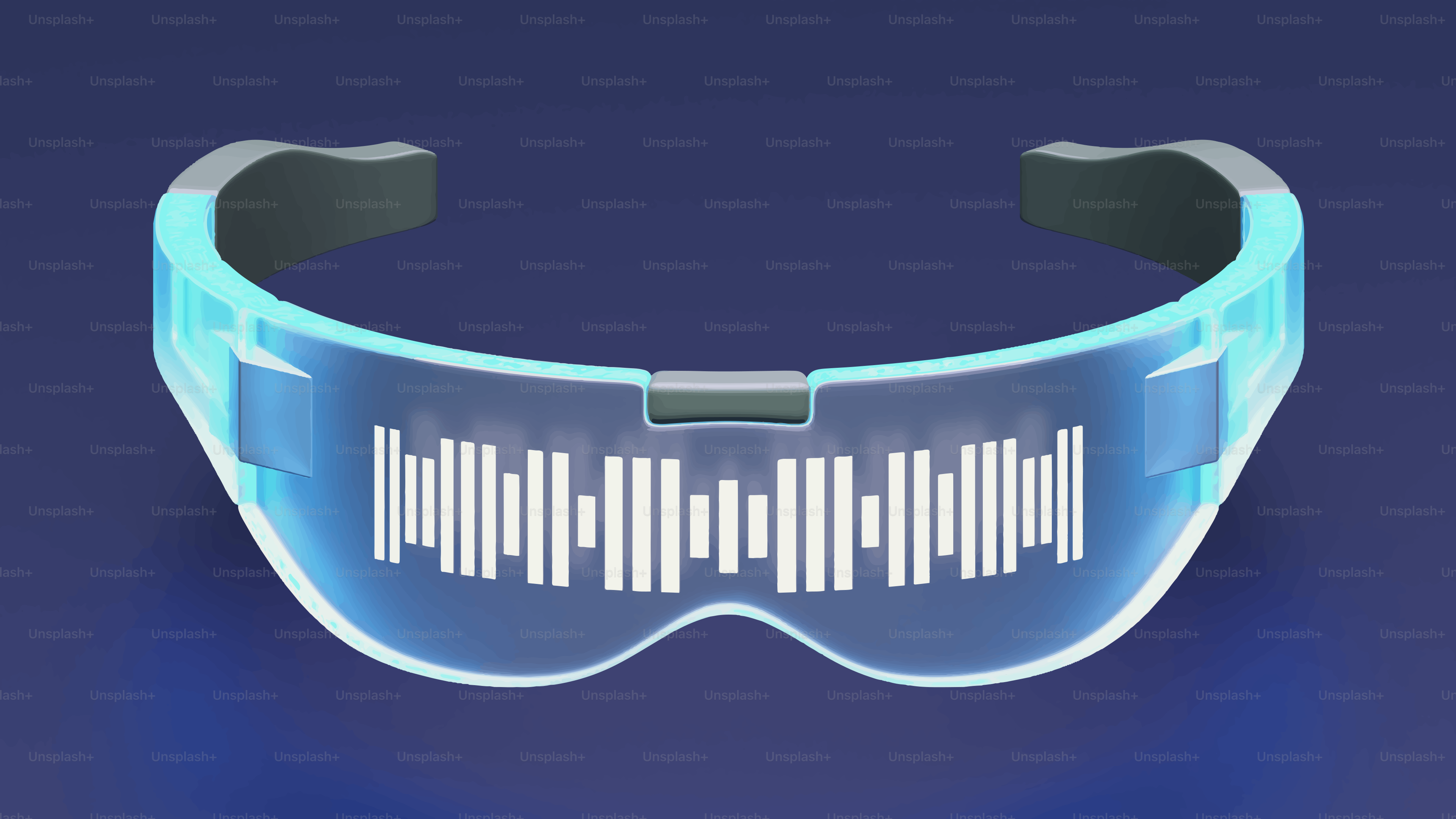 Lunettes futuristes affichant un code-barres