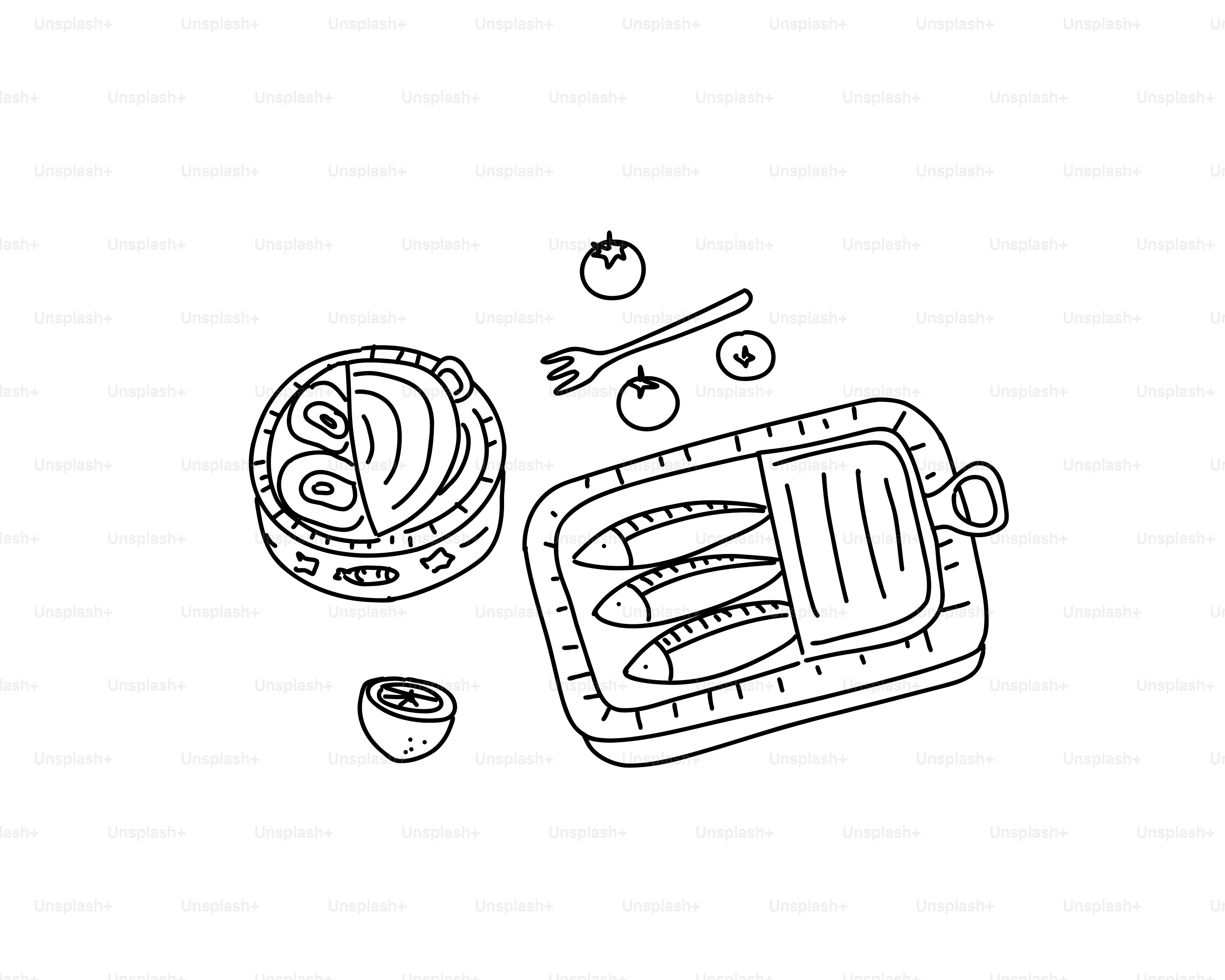 Canned sardines with tomatoes and lemon