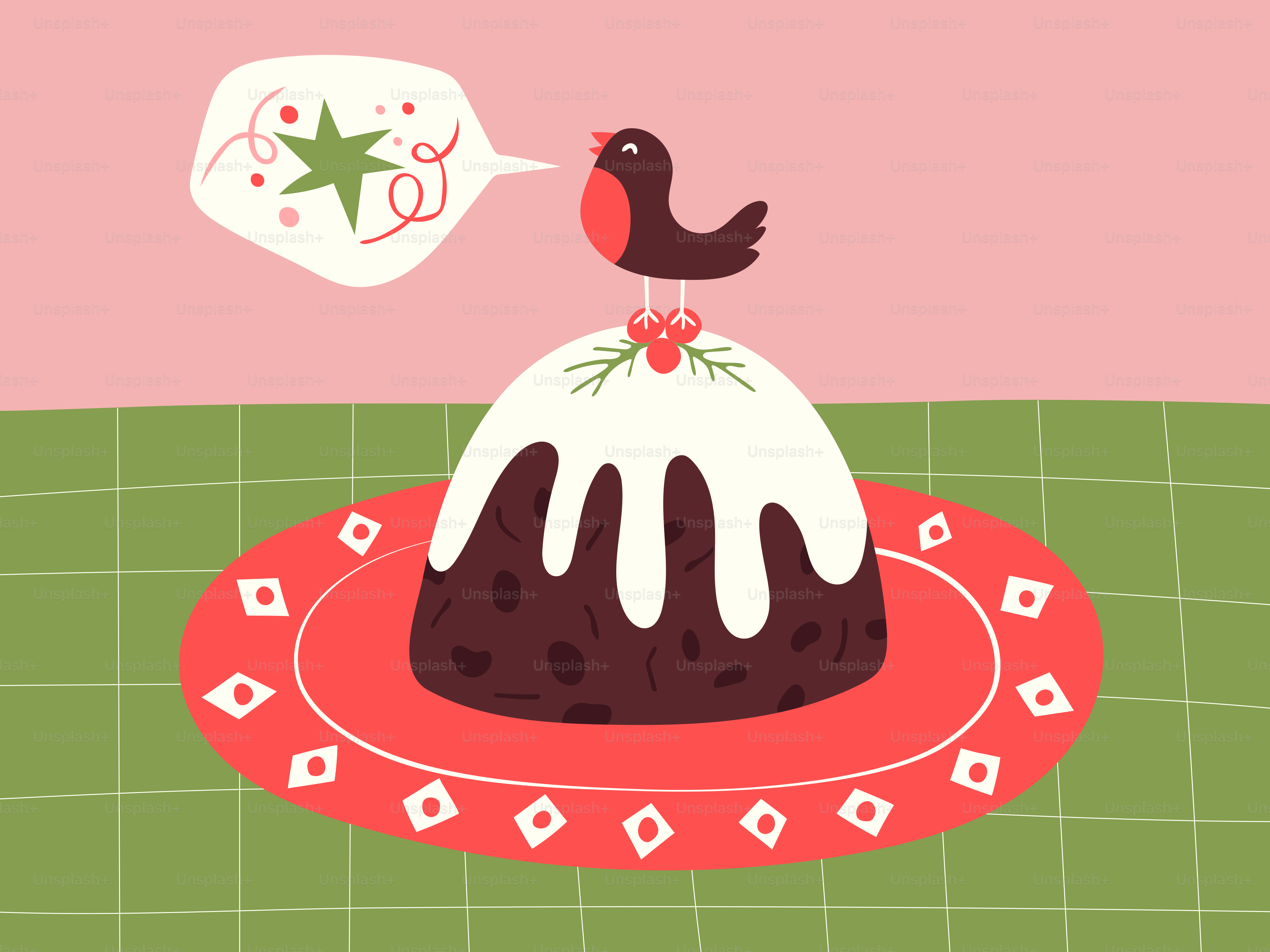 ロビンがクリスマスプディングで歌う