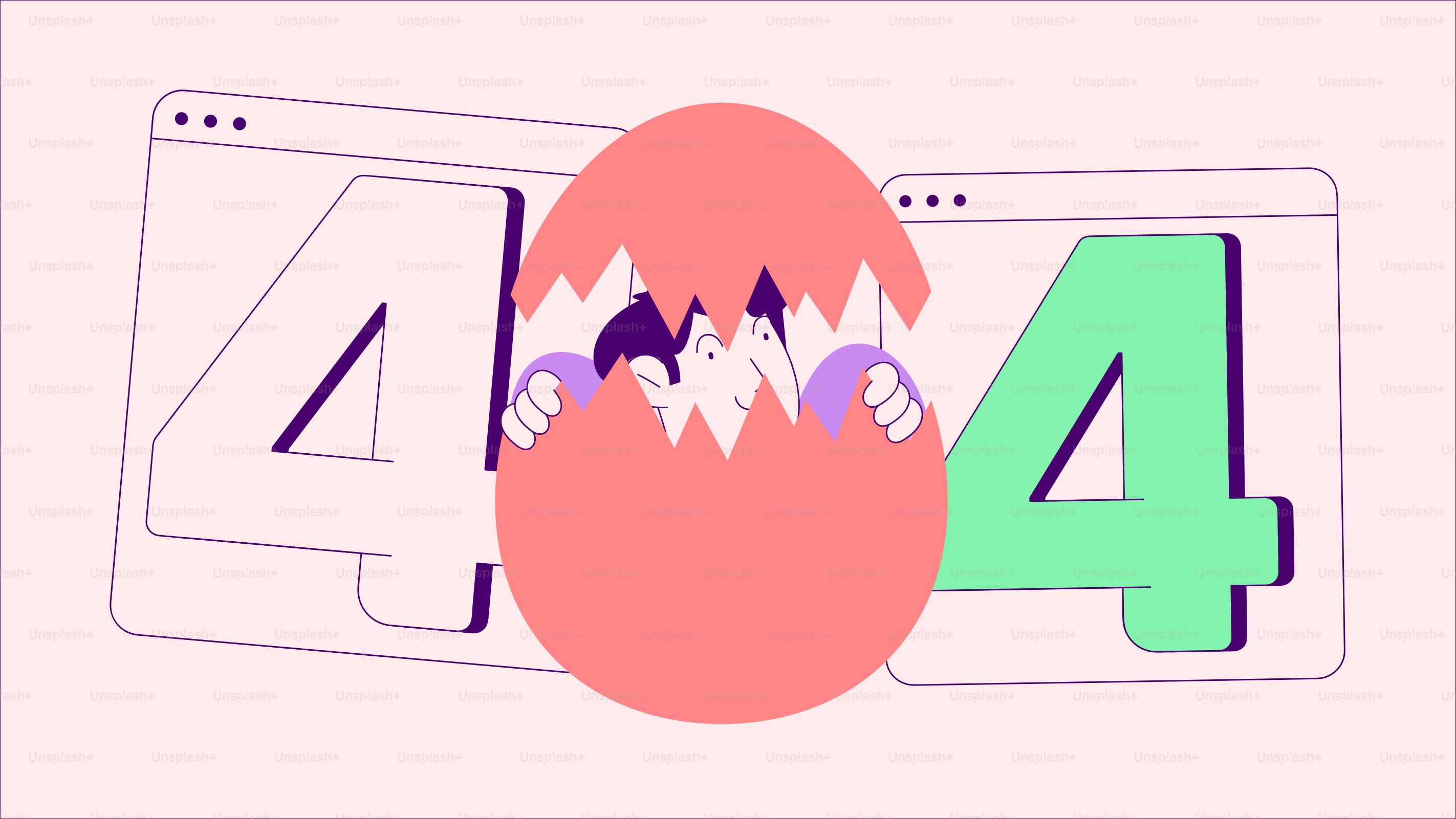 Error 404 page not found illustration