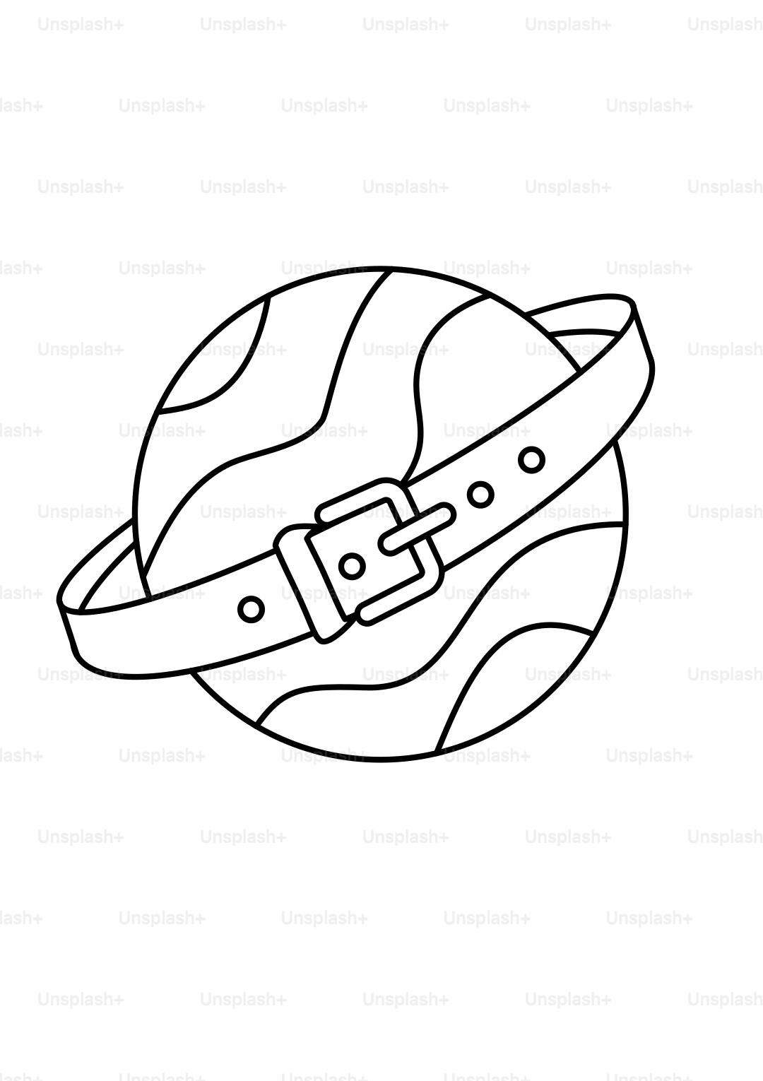 Planet with a belt around its equator