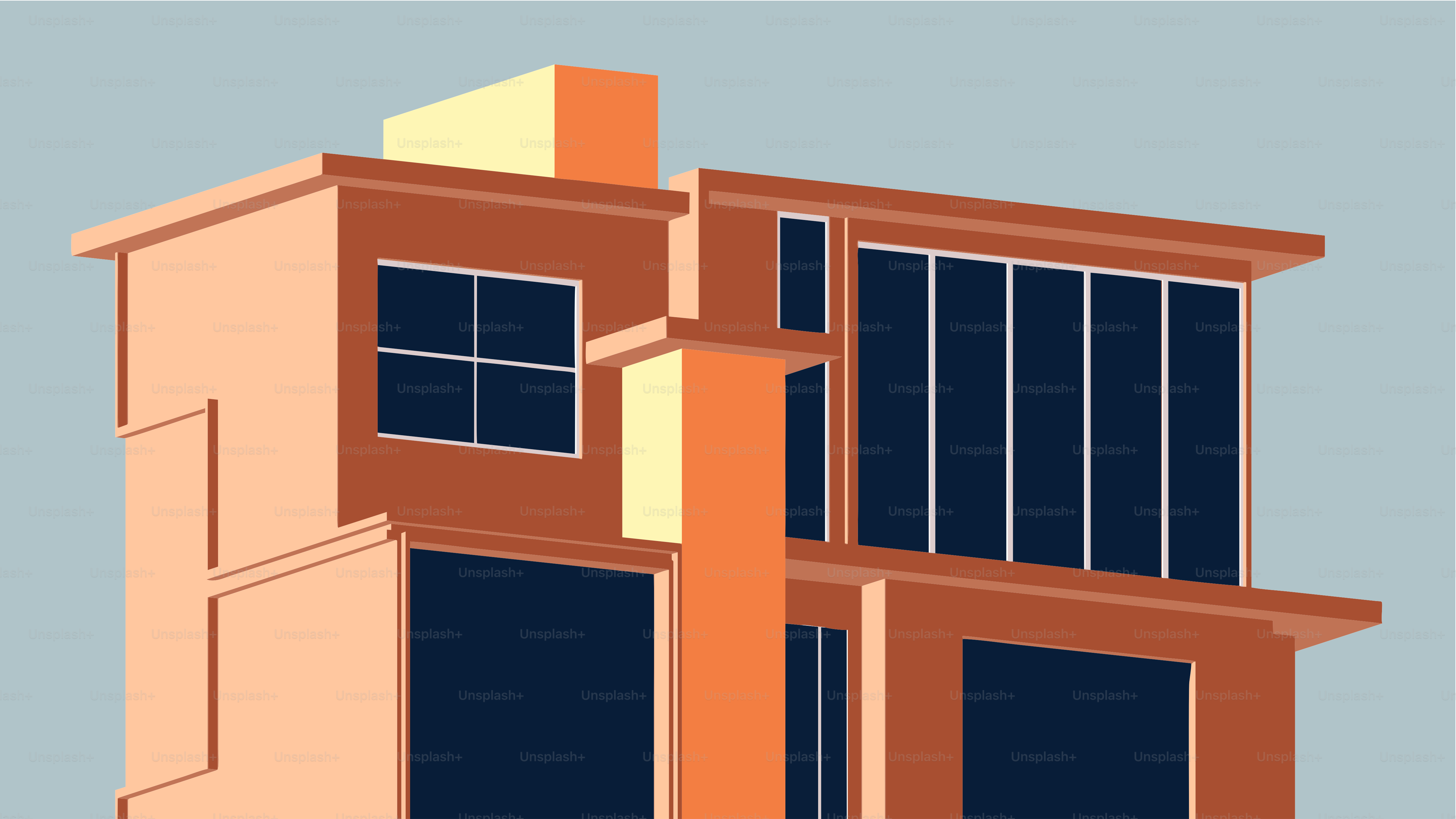 Immeuble moderne avec de grandes fenêtres