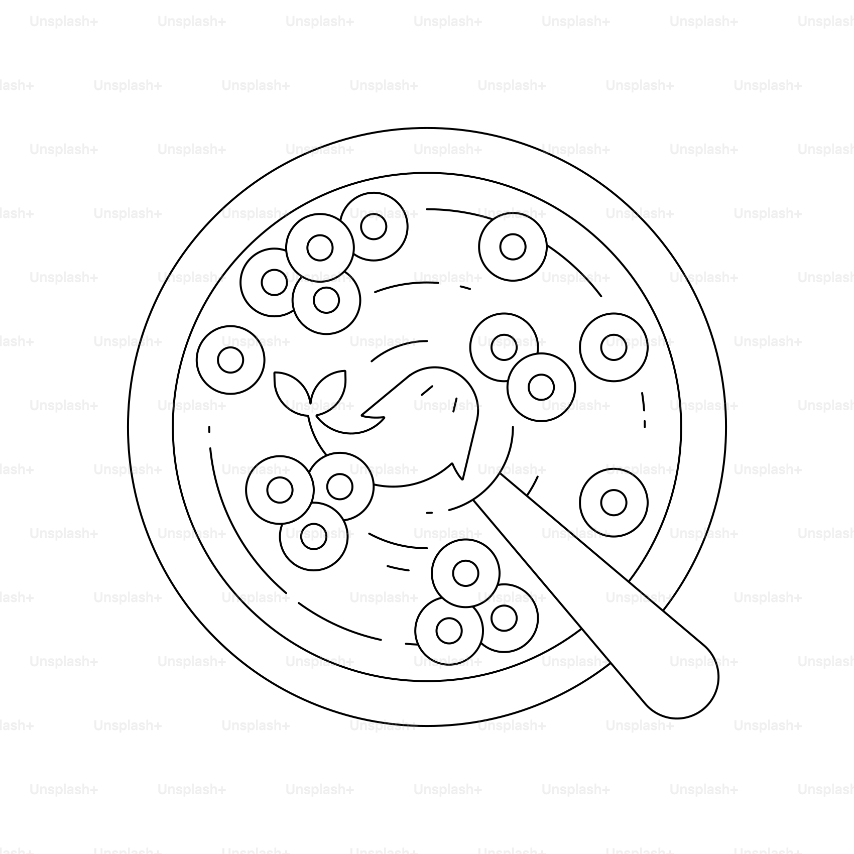 Bowl of cereal with a whale-shaped cracker