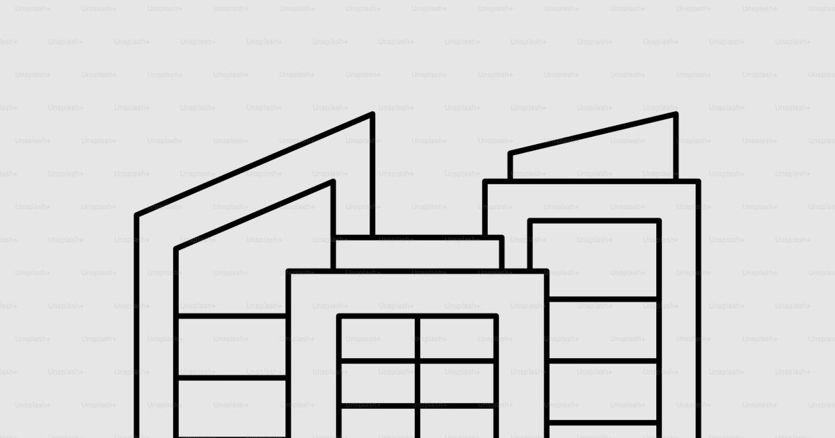 Building Simple Line A simple line drawing of a modern building. vector – Office Image on ...