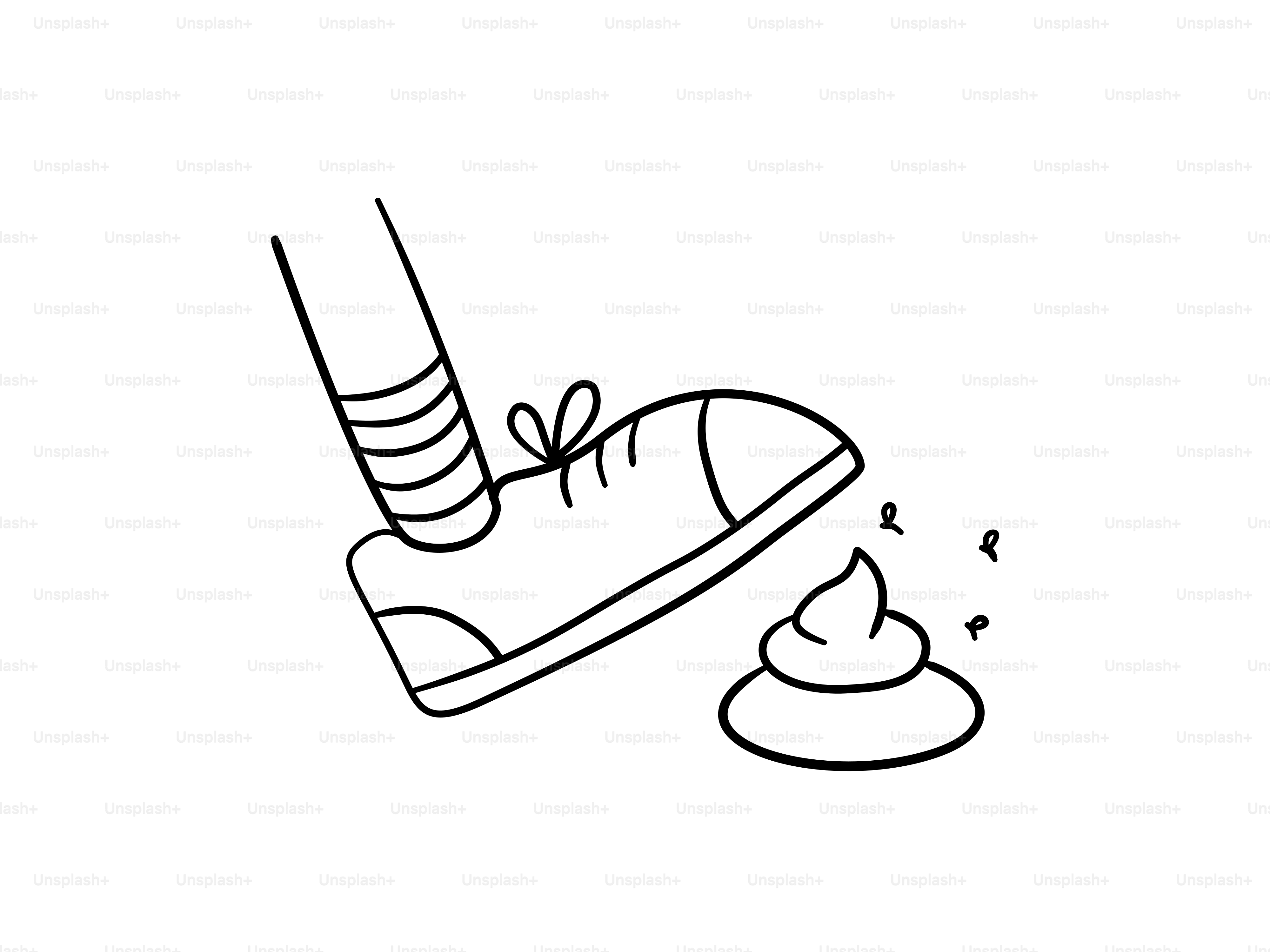 A shoe stepping on a pile of poop