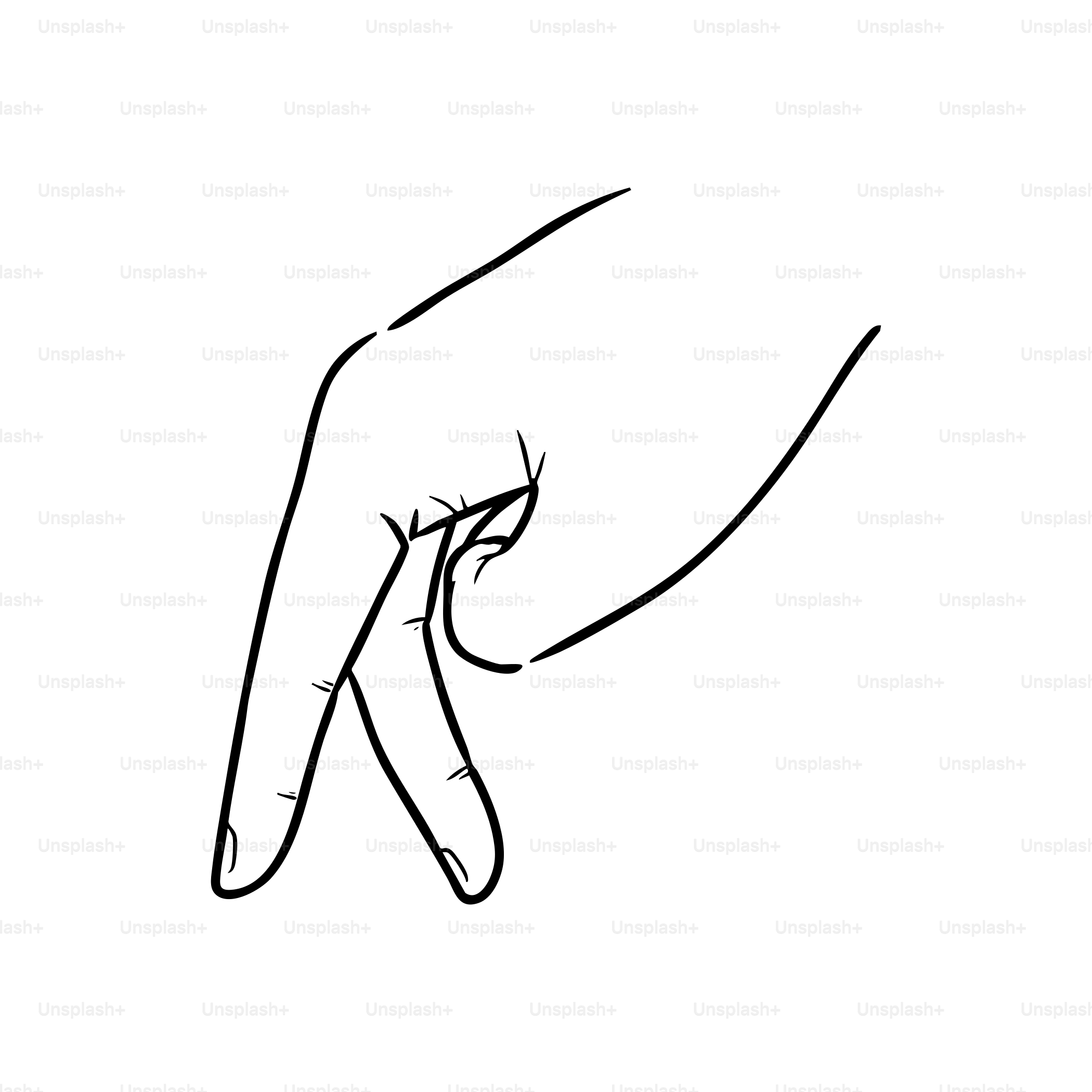 A hand with fingers mimicking walking