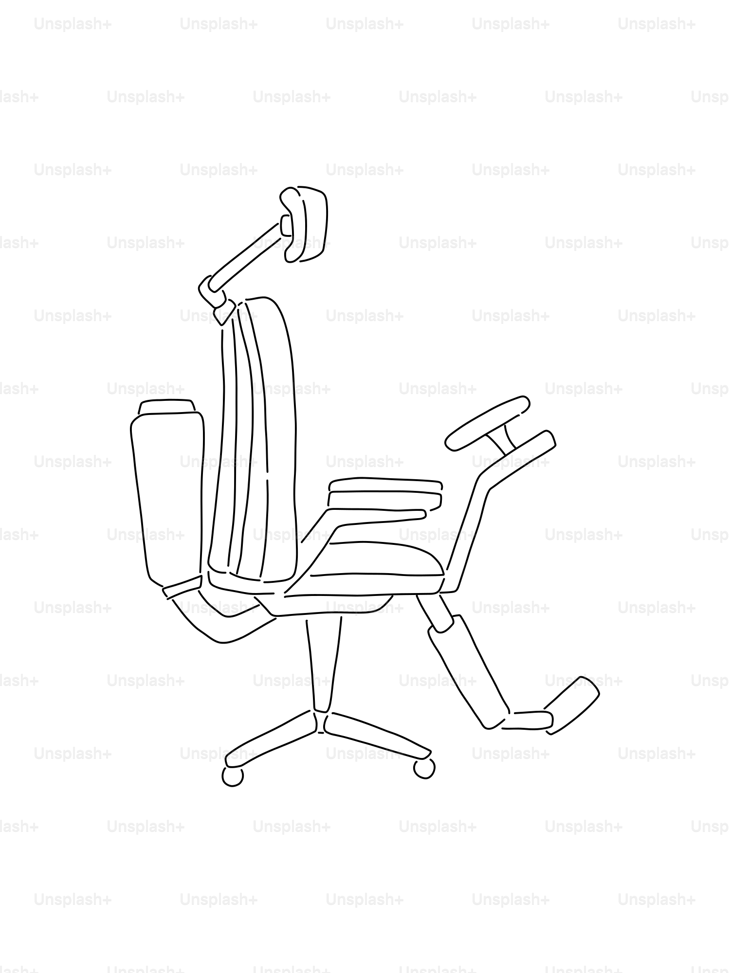 An ergonomic office chair with adjustable features.