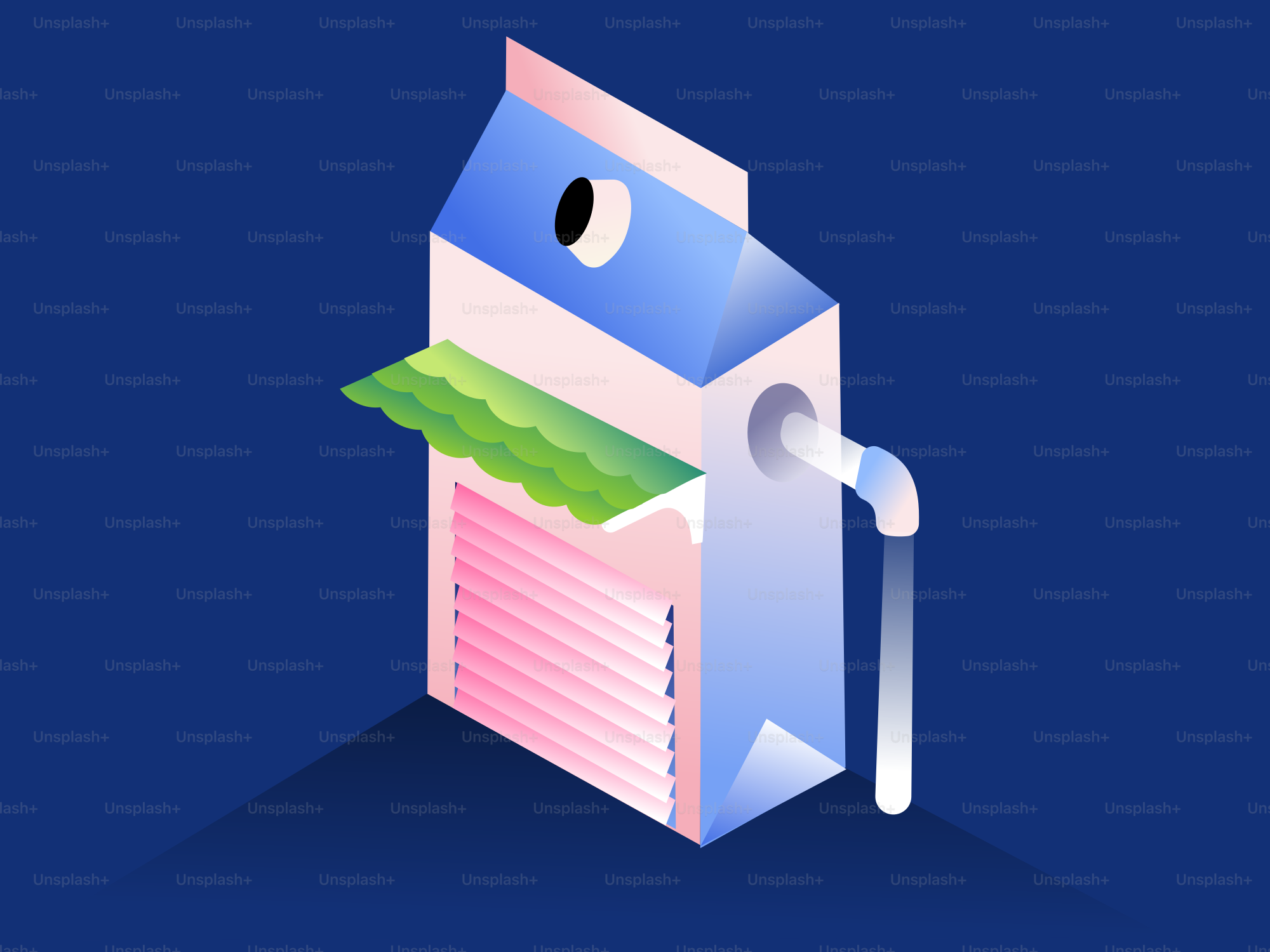 A milk carton with a spout pouring liquid