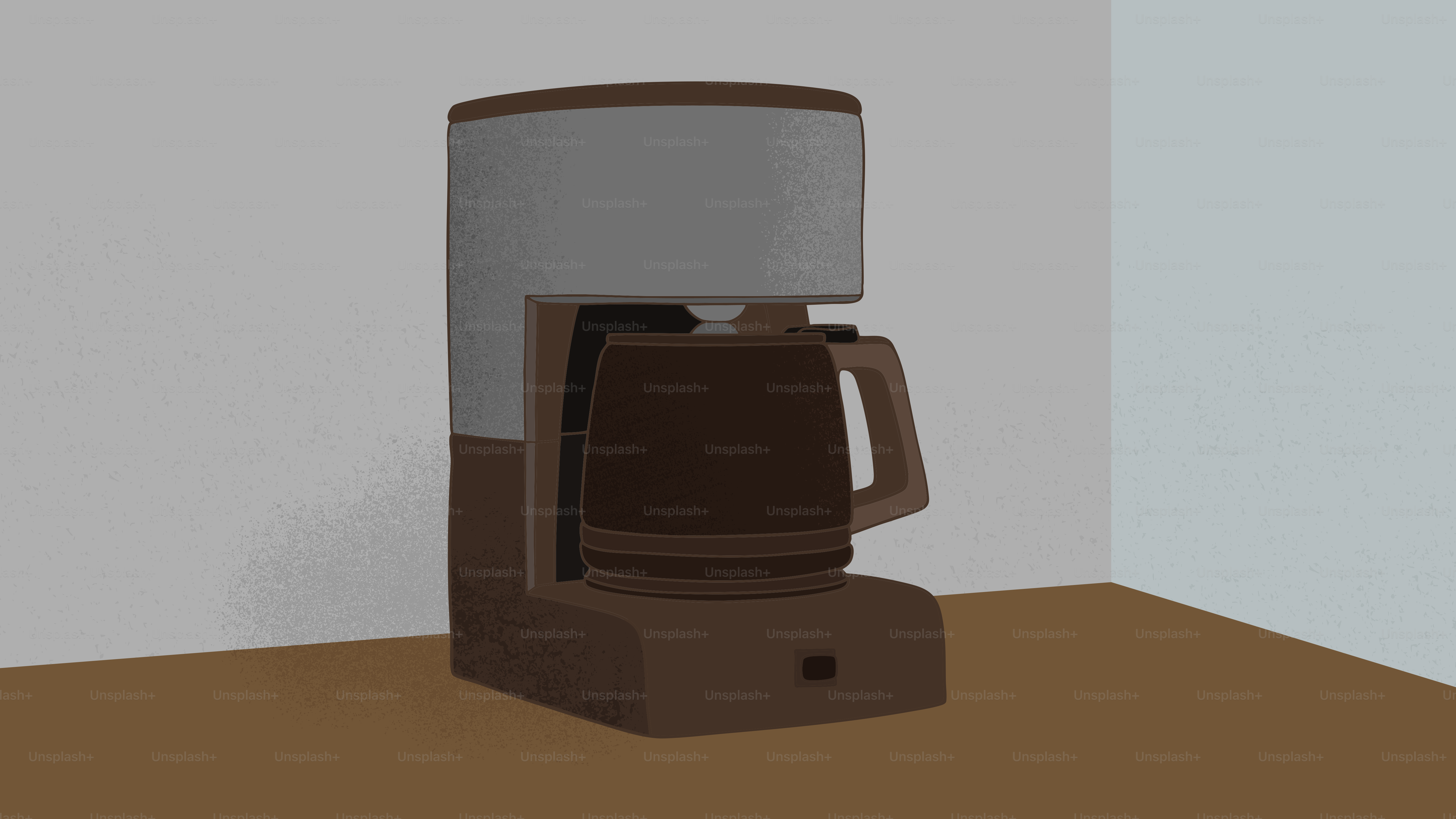 Una macchina del caffè marrone su un bancone.