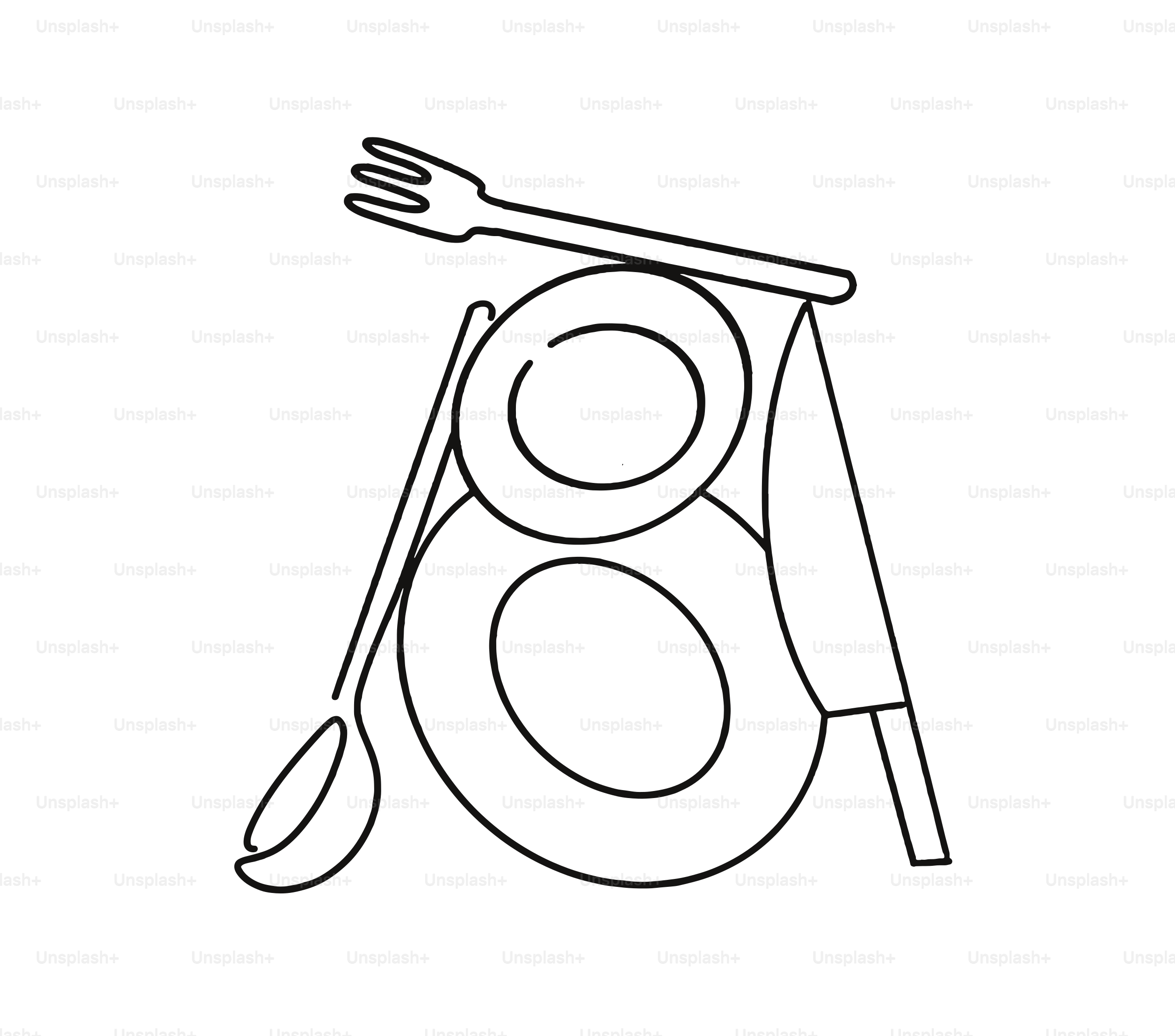 Cubertería y platos dispuestos en diseño abstracto