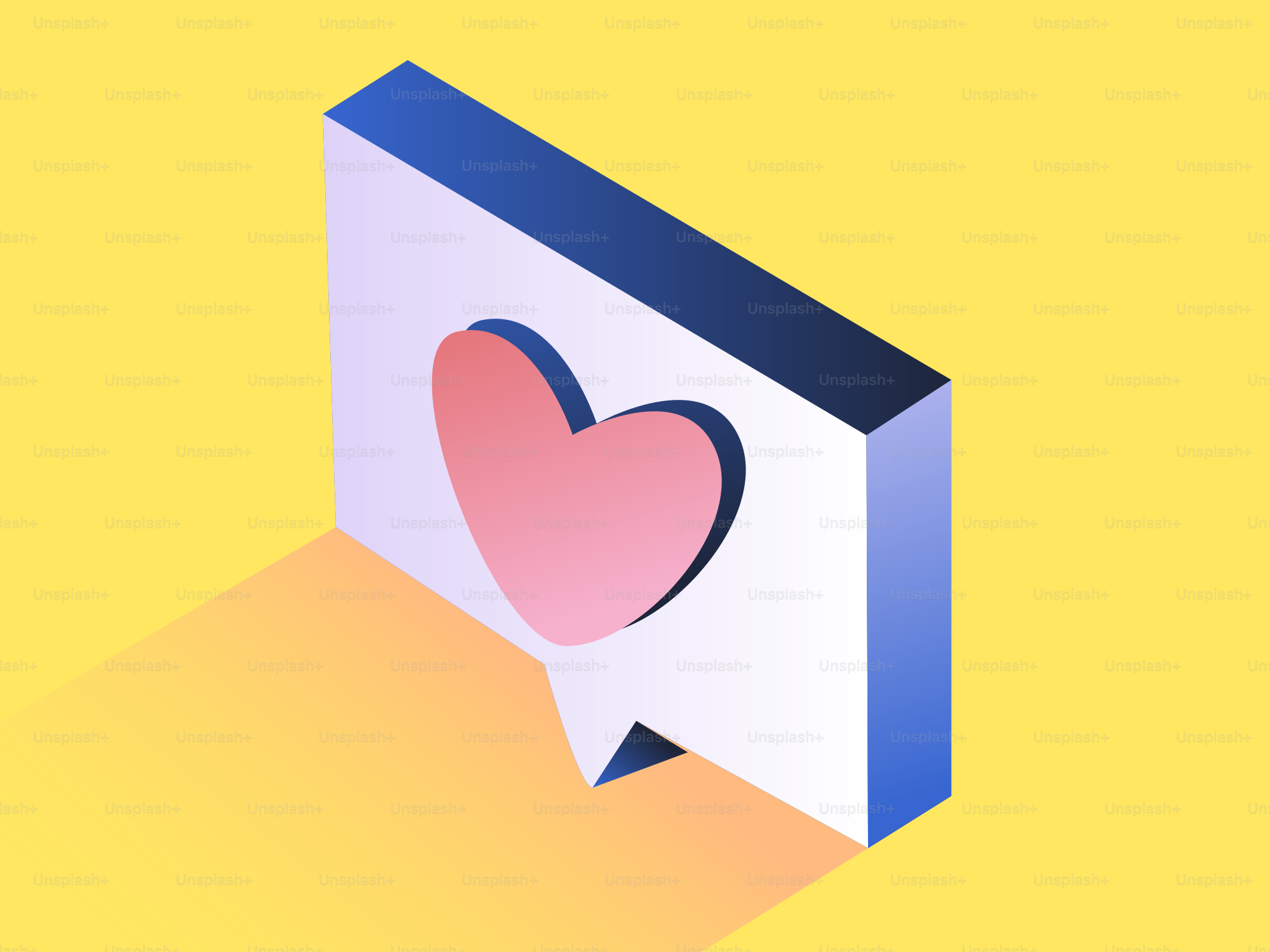 A pink heart inside a speech bubble