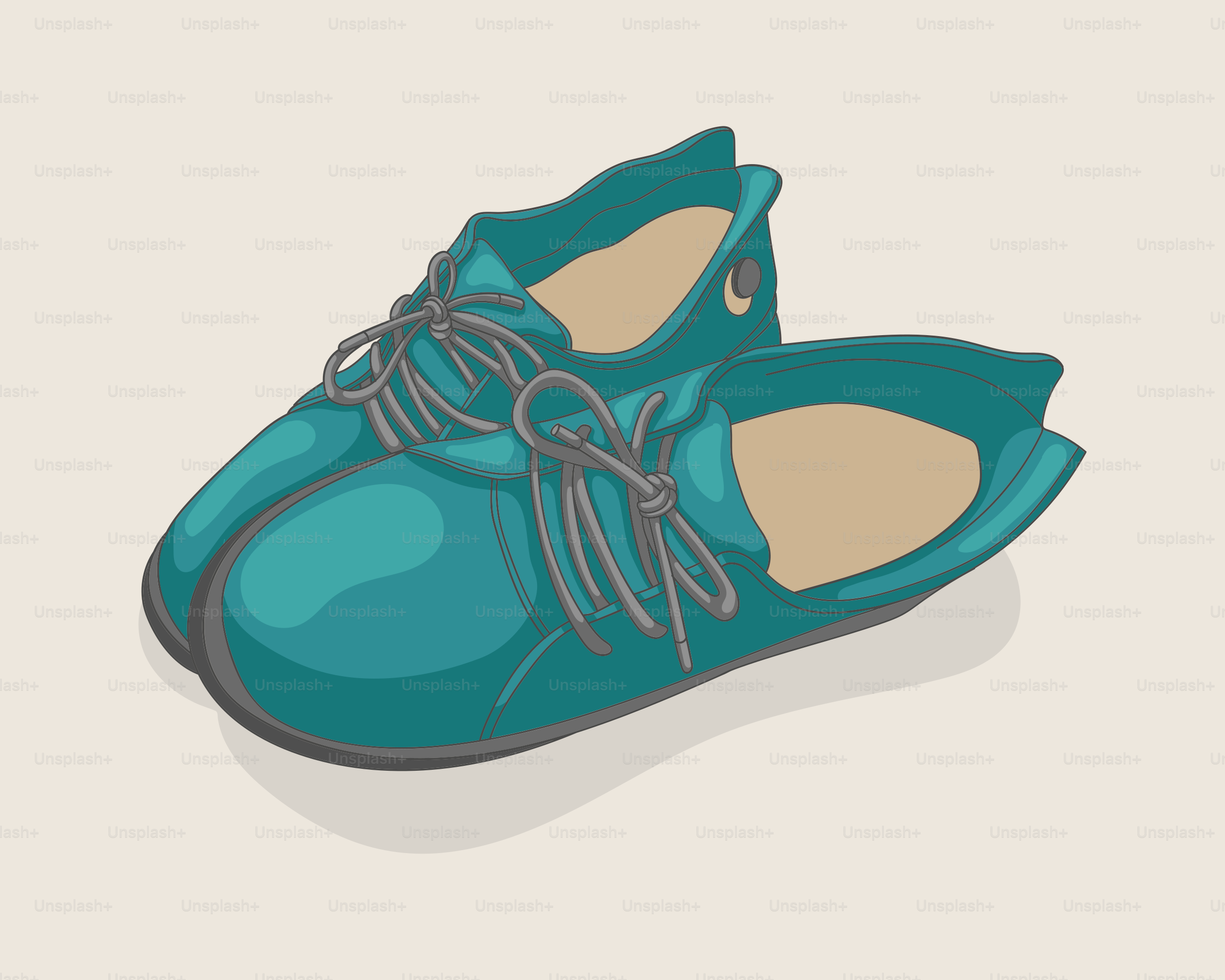 Une paire de chaussures à lacets turcelle sur fond clair