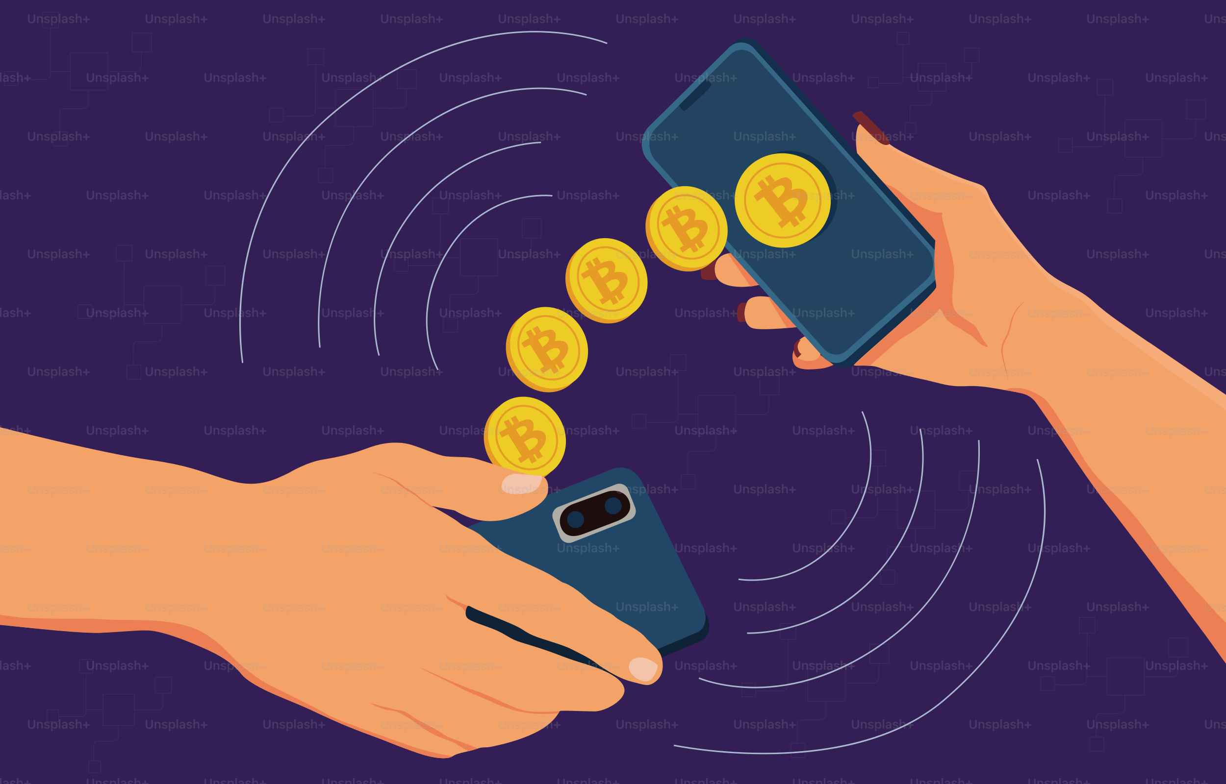 Bitcoin transfer between two smartphones vector – Business Image on Unsplash