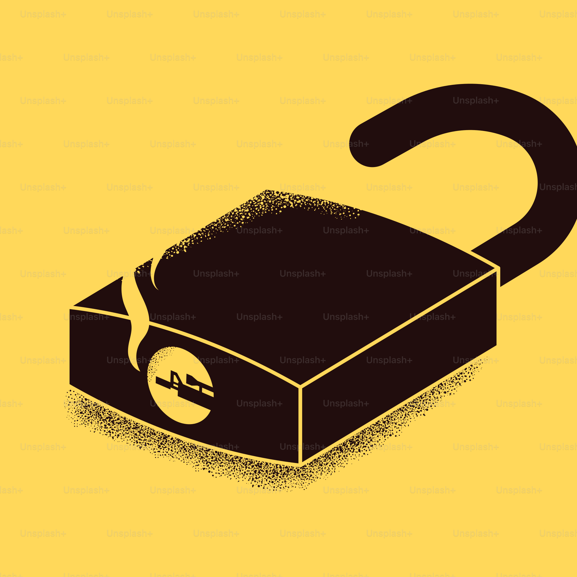 An unlocked padlock on a yellow background