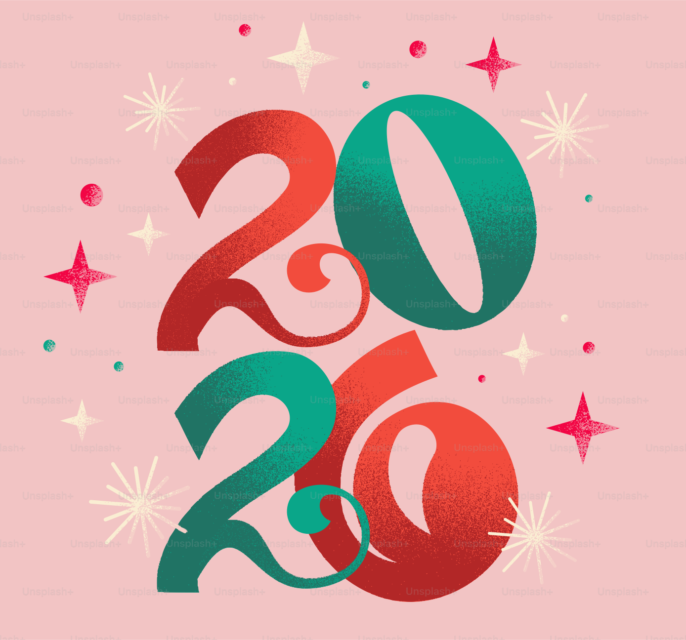 Happy new year 2020 with festive sparkles