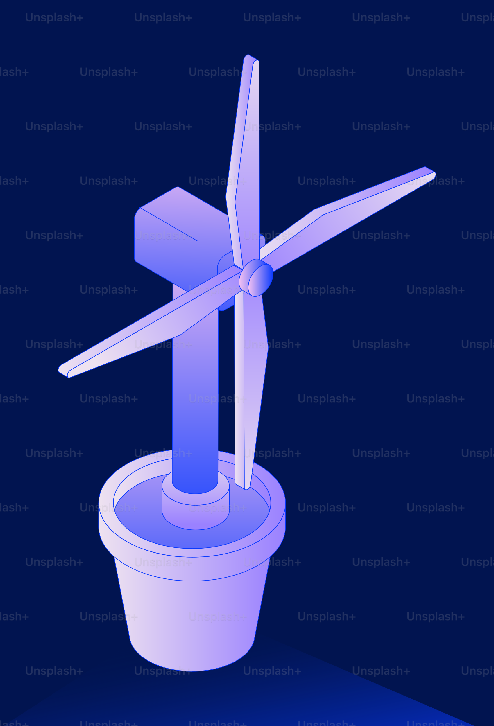 Un aerogenerador estilizado en una olla.