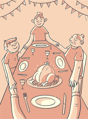 가족들은 식탁에 모여 식사를 했습니다. 벡터 – Unsplash의 그림 이미지, image size:3000x4051