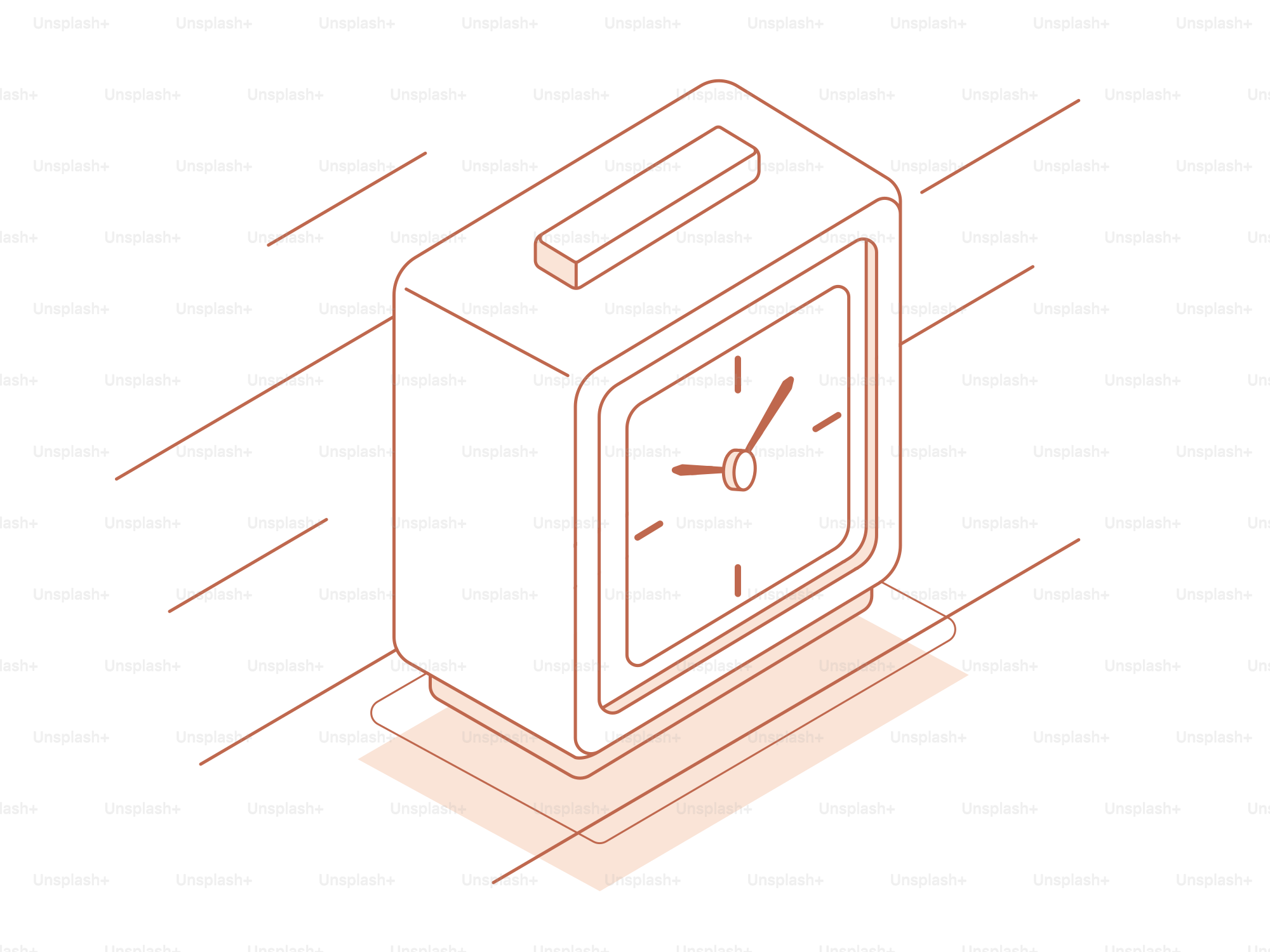 Retro alarm clock with a simple design