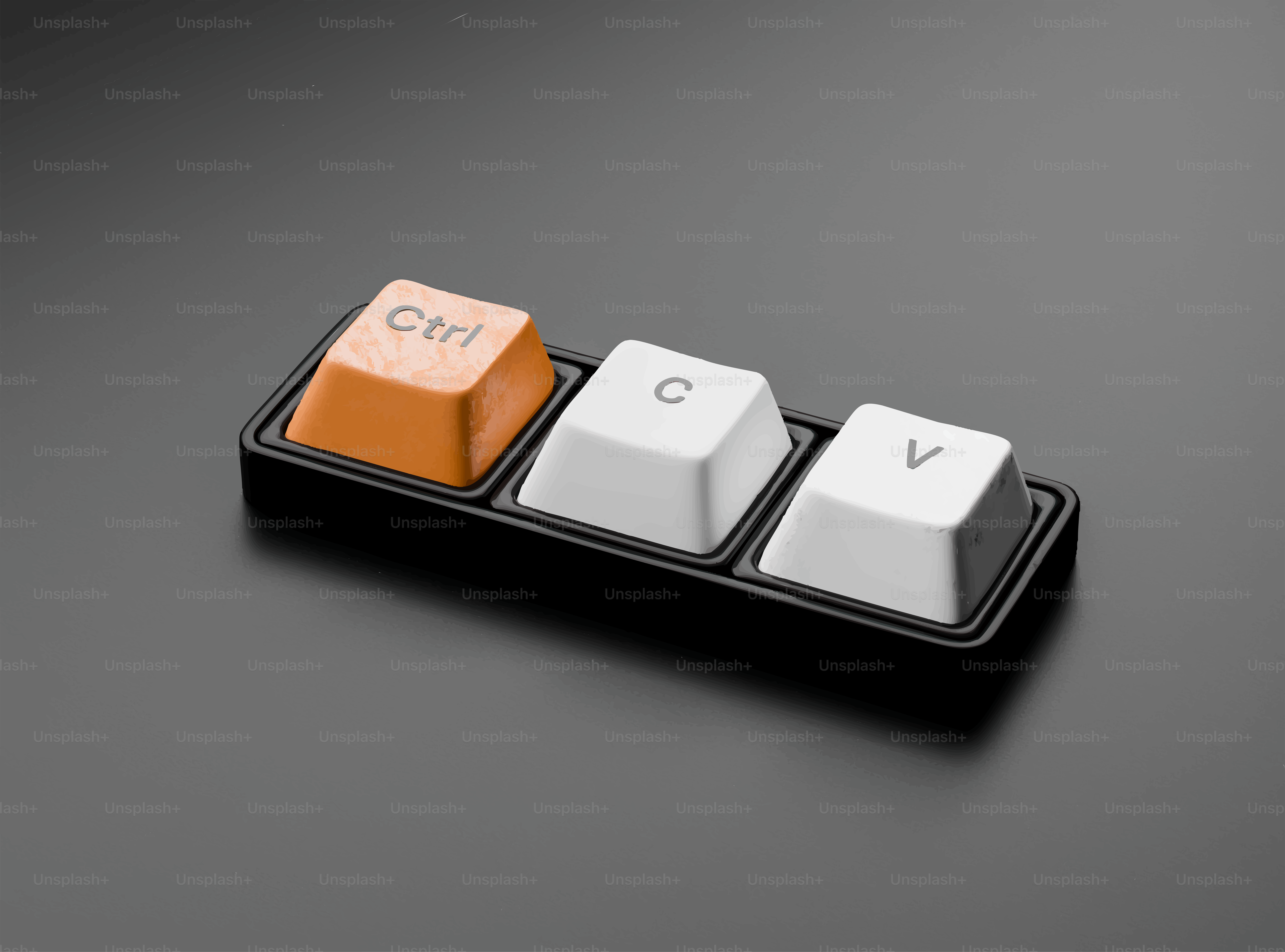 ホルダー内のキーボード キー ctrl、c、v