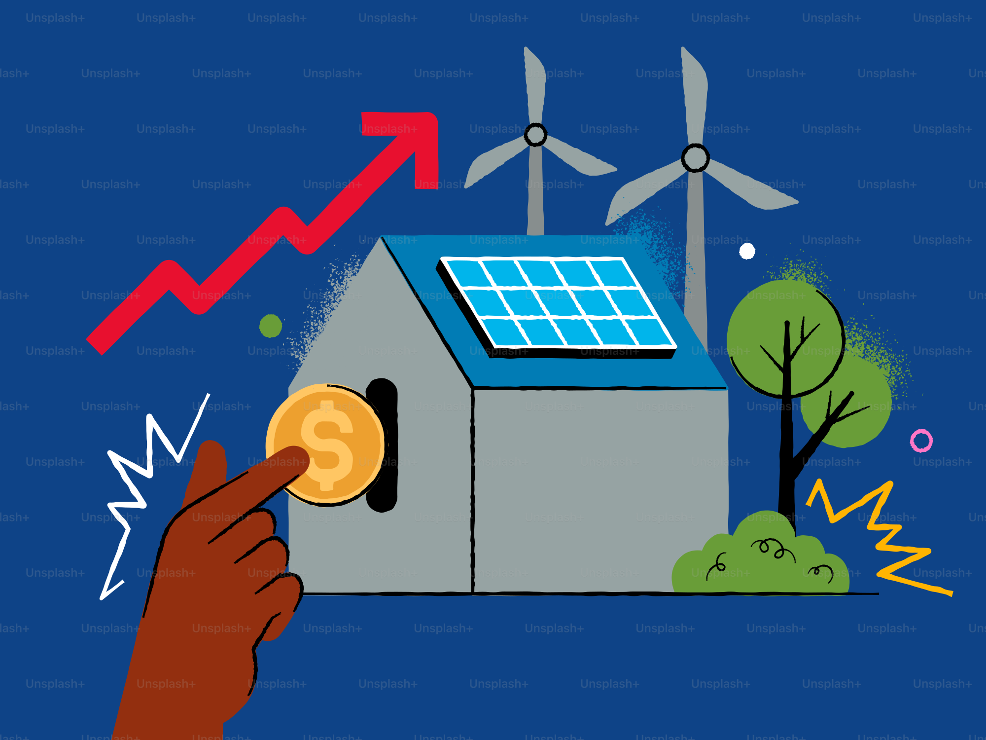 Geld für Investitionen in erneuerbare Energien im Wohnheim sparen