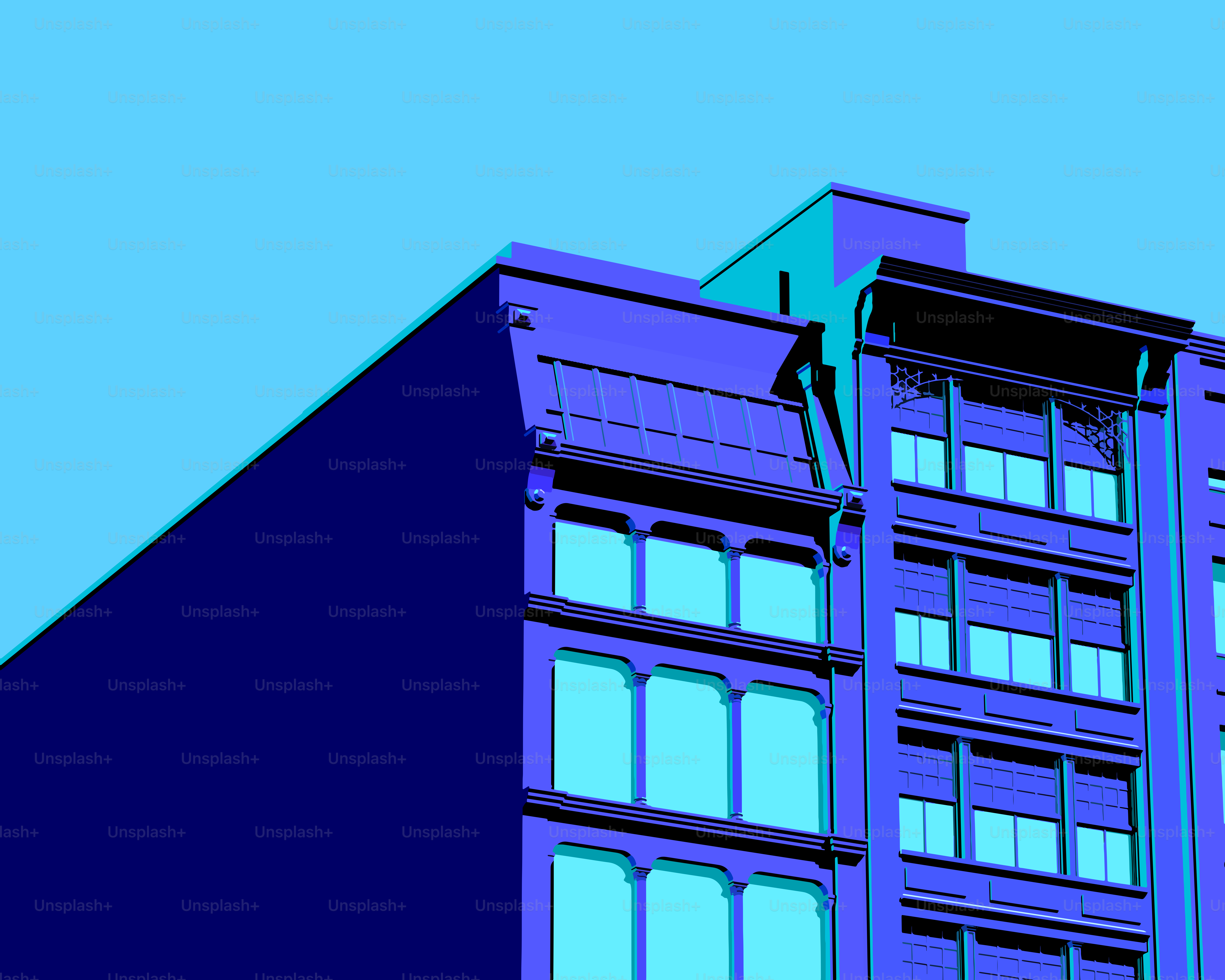 Fachada de edifício moderno com sombras geométricas