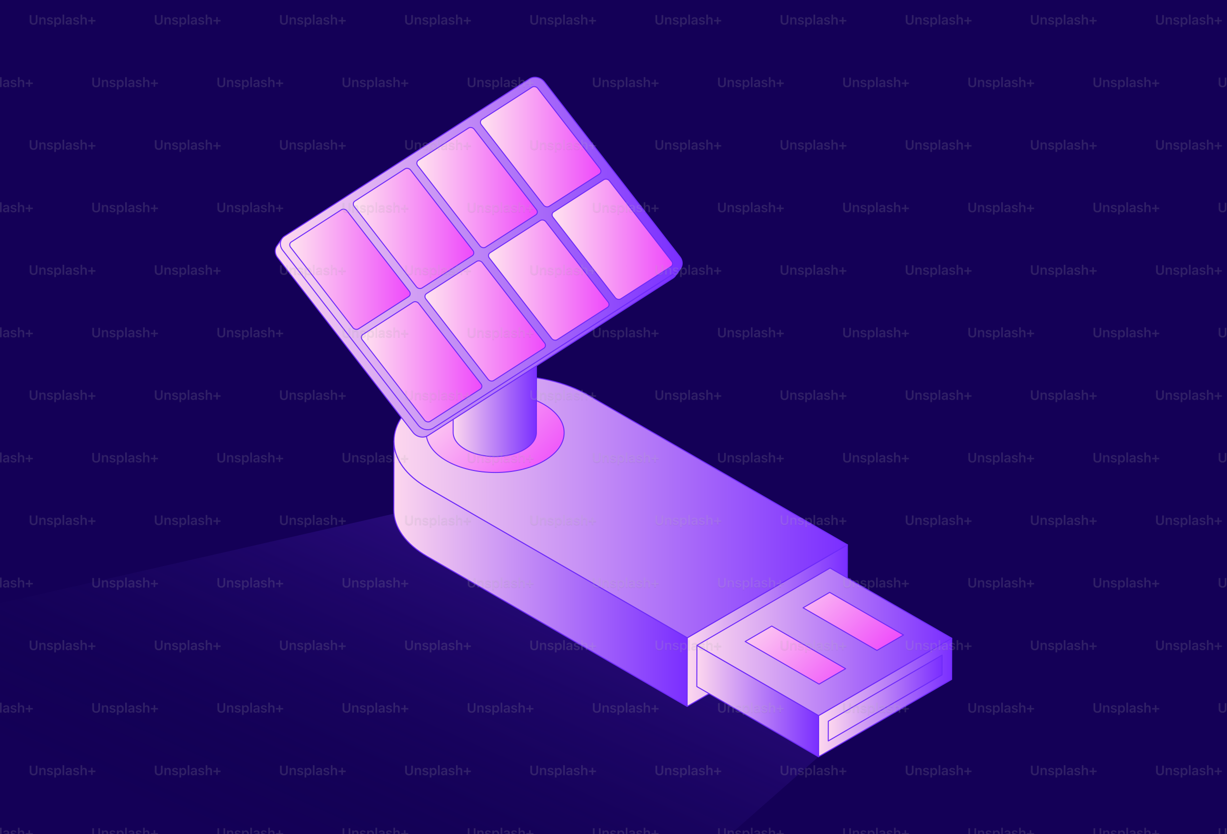 Clé USB avec un panneau solaire