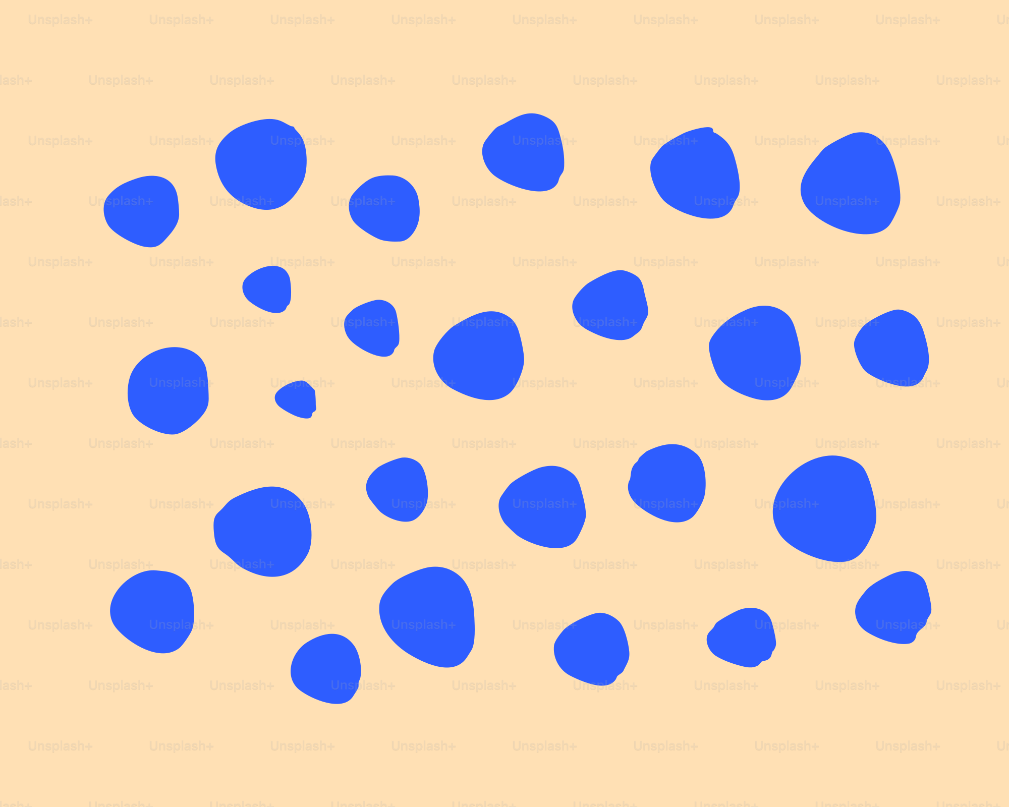 Blue dots scattered on a tan background