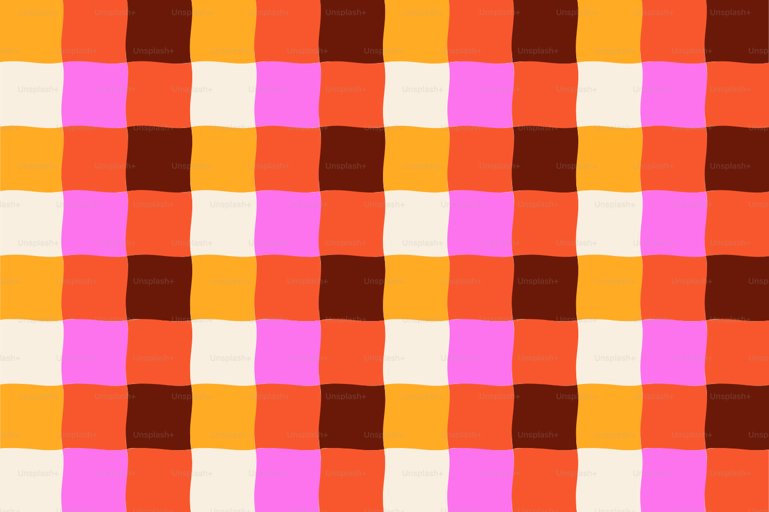 Colorful checkered pattern with pink, orange, and brown squares
