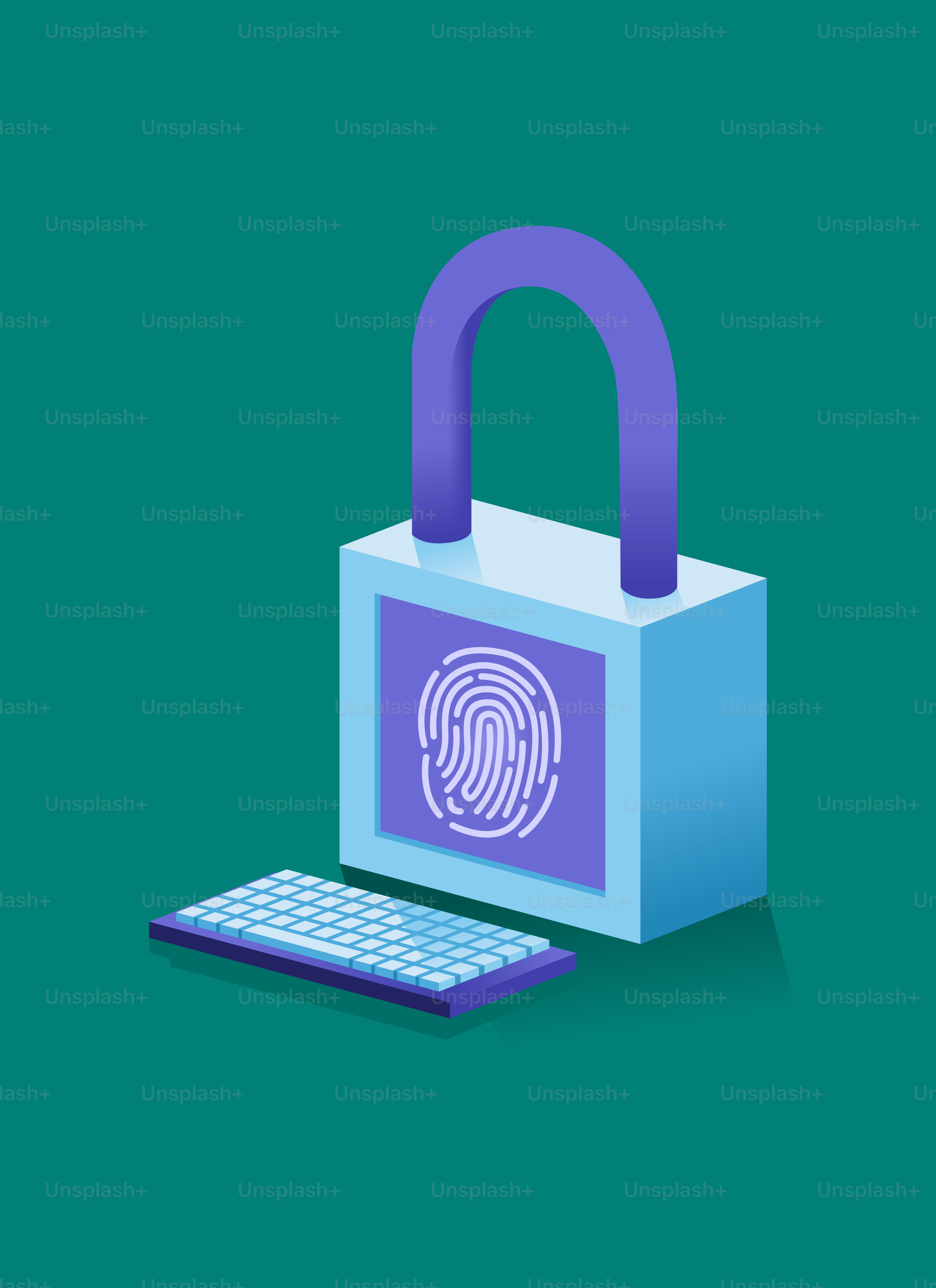 Padlock with fingerprint scanner and keyboard