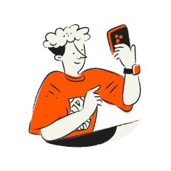 Hombre tomándose una selfie con su teléfono