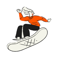 Person snowboarding down a slope