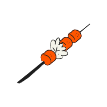 Saucisse et persil sur une brochette