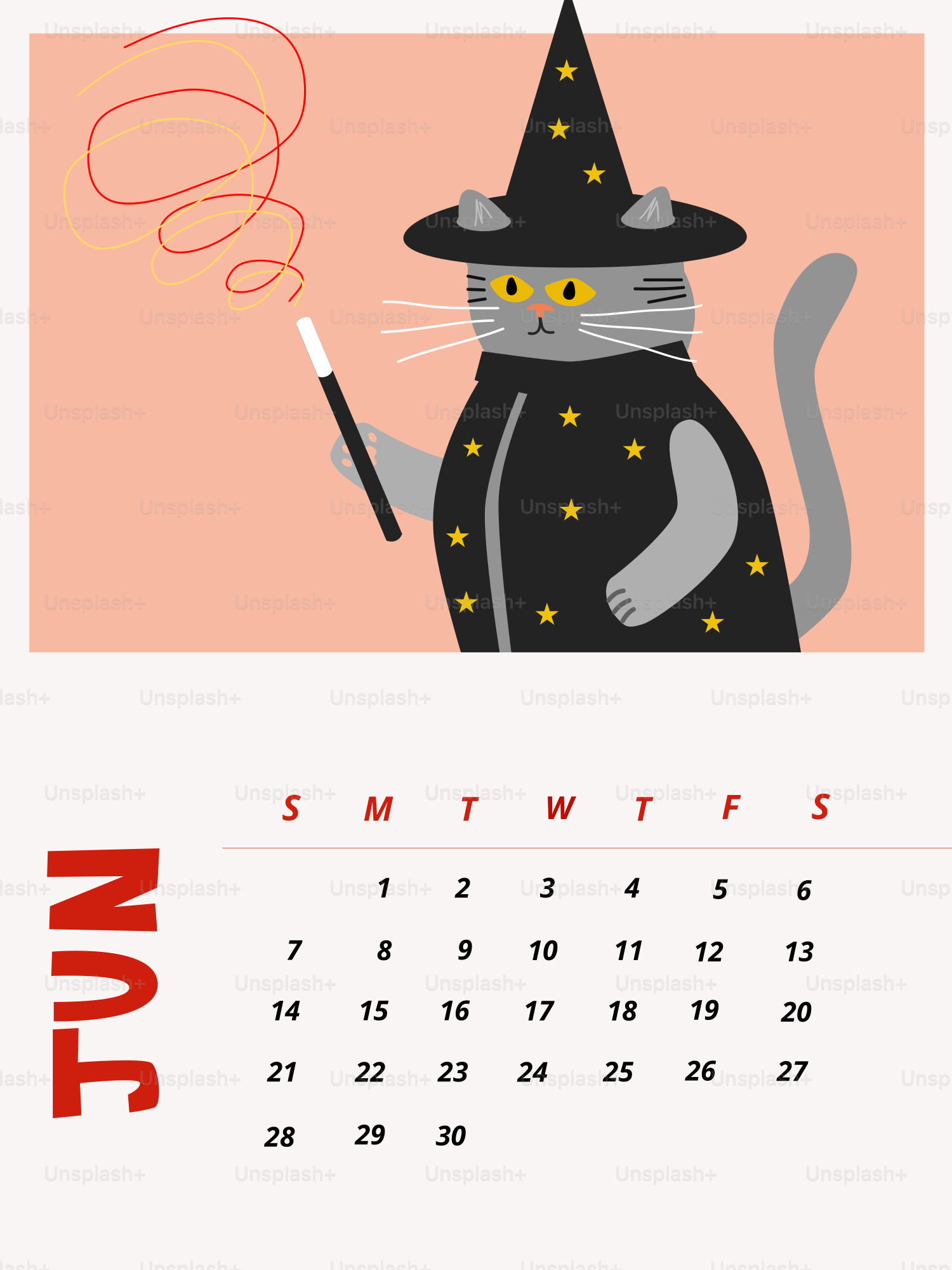 A cat dressed as a wizard holding a wand.