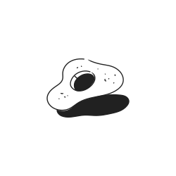 Un simple dessin d’œuf au plat.