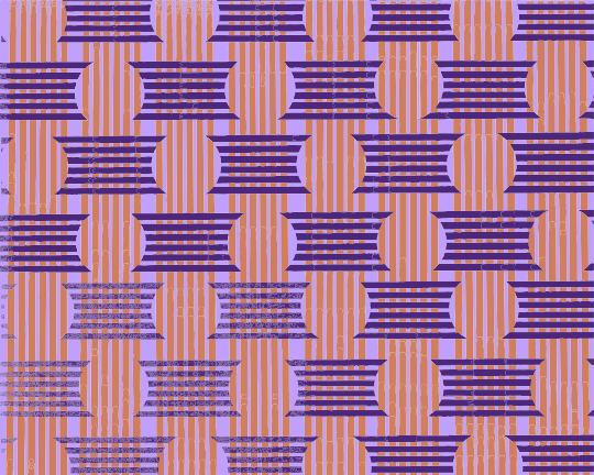 Geometric pattern of purple and orange stripes