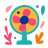 Kipas angin warna-warni dengan bentuk abstrak