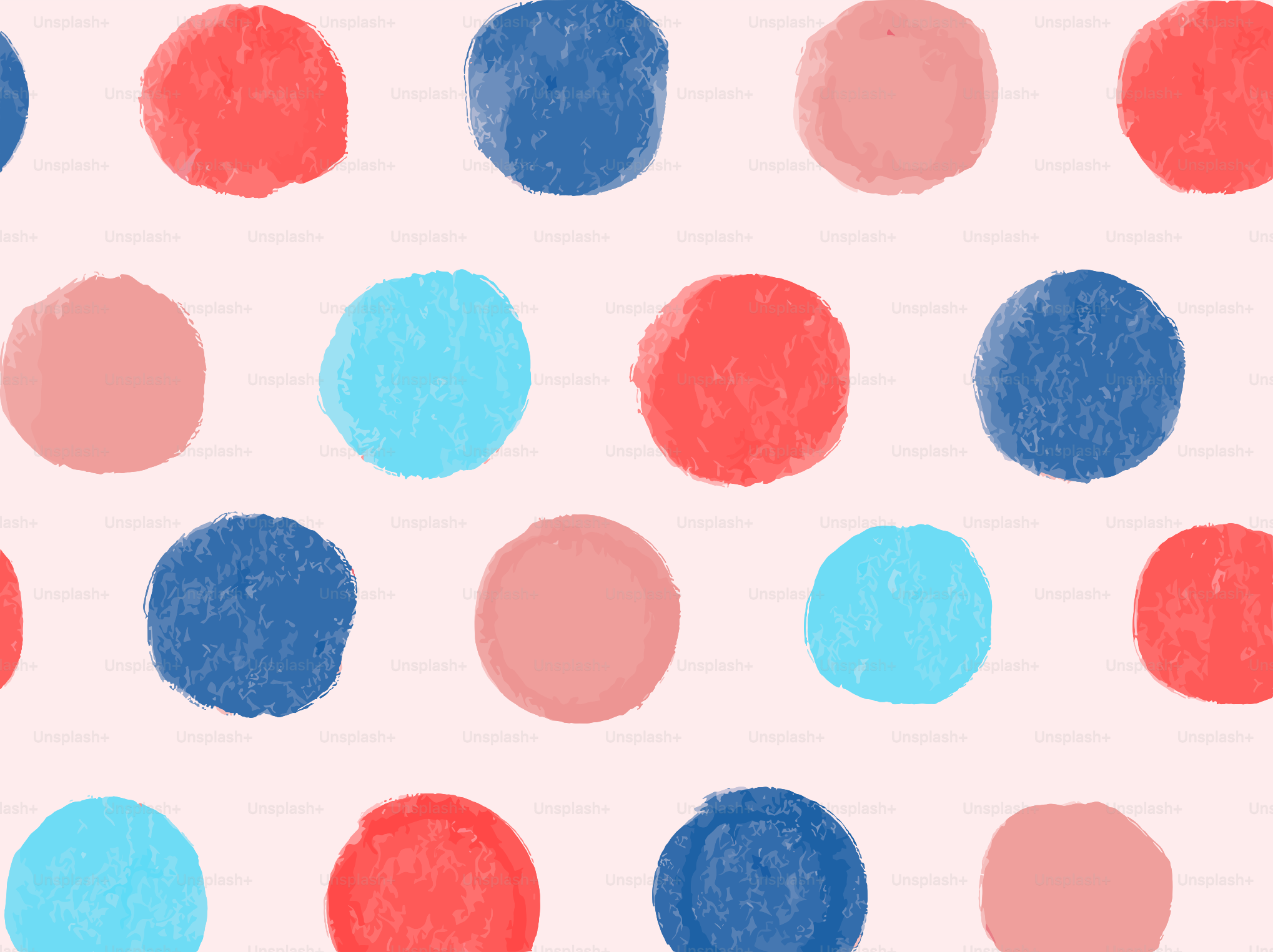 Pattern of red, blue, and pink dots