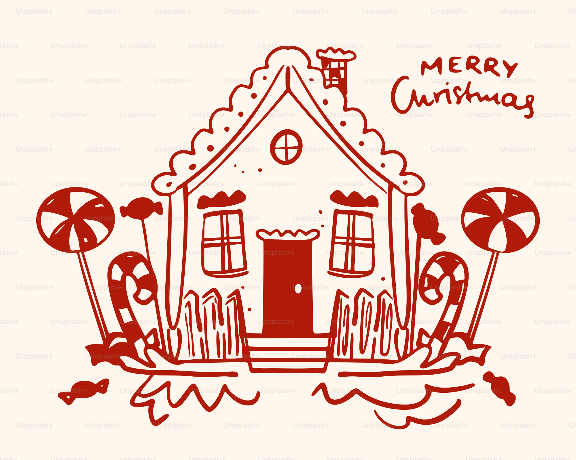 A gingerbread house decorated with candy and christmas wishes.