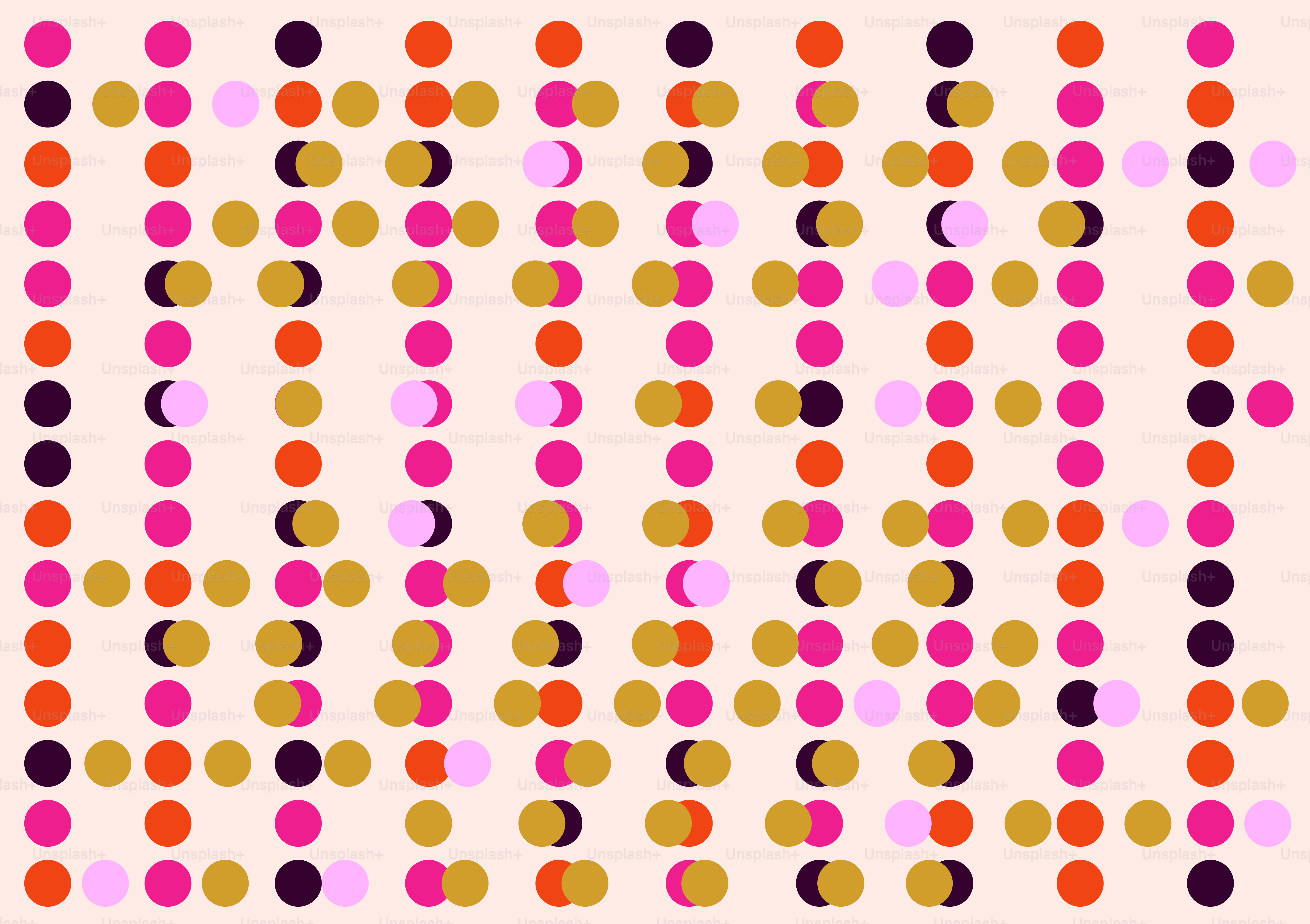 Abstract pattern of overlapping colorful circles on a light background