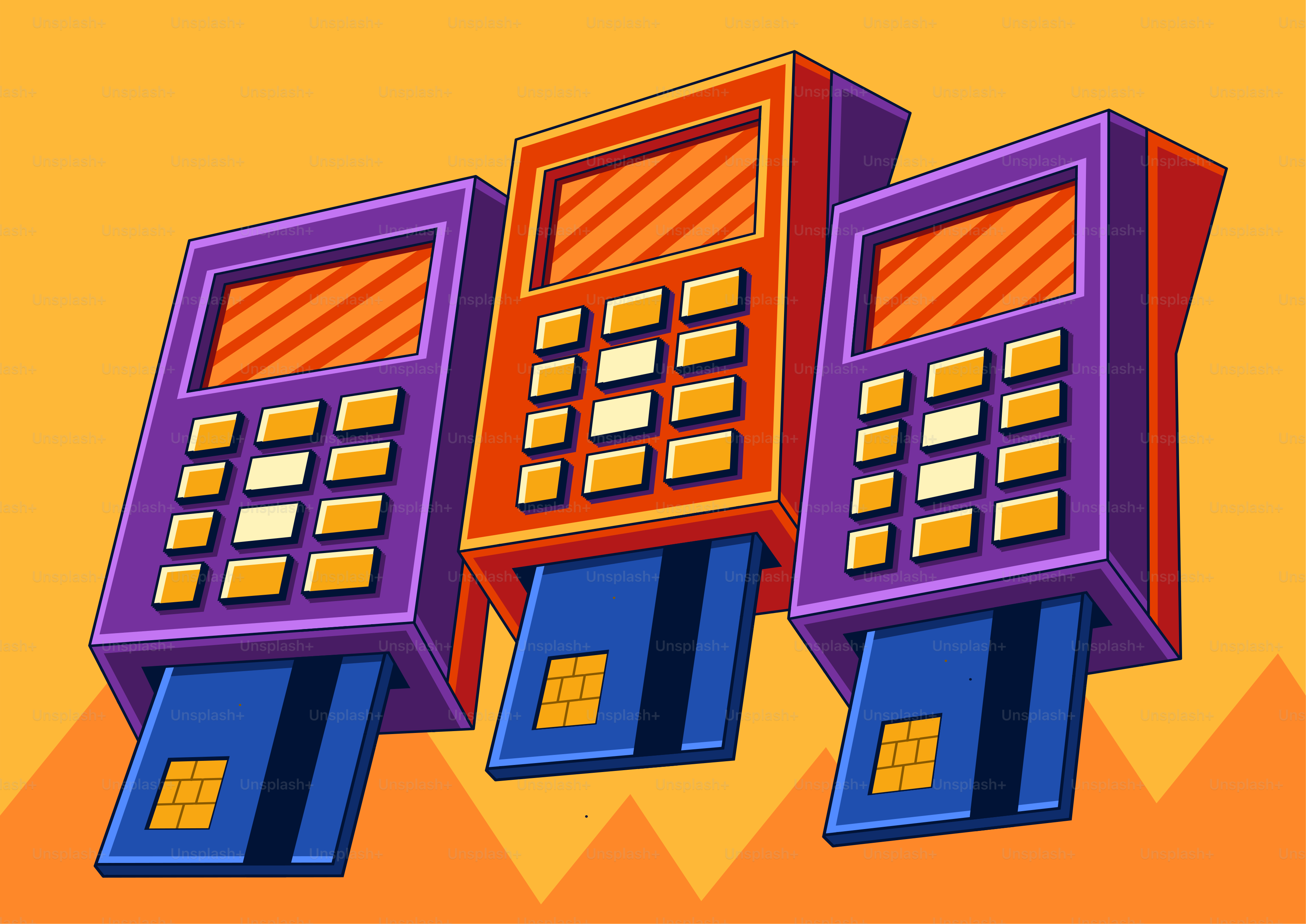 Three payment terminals with credit cards inserted