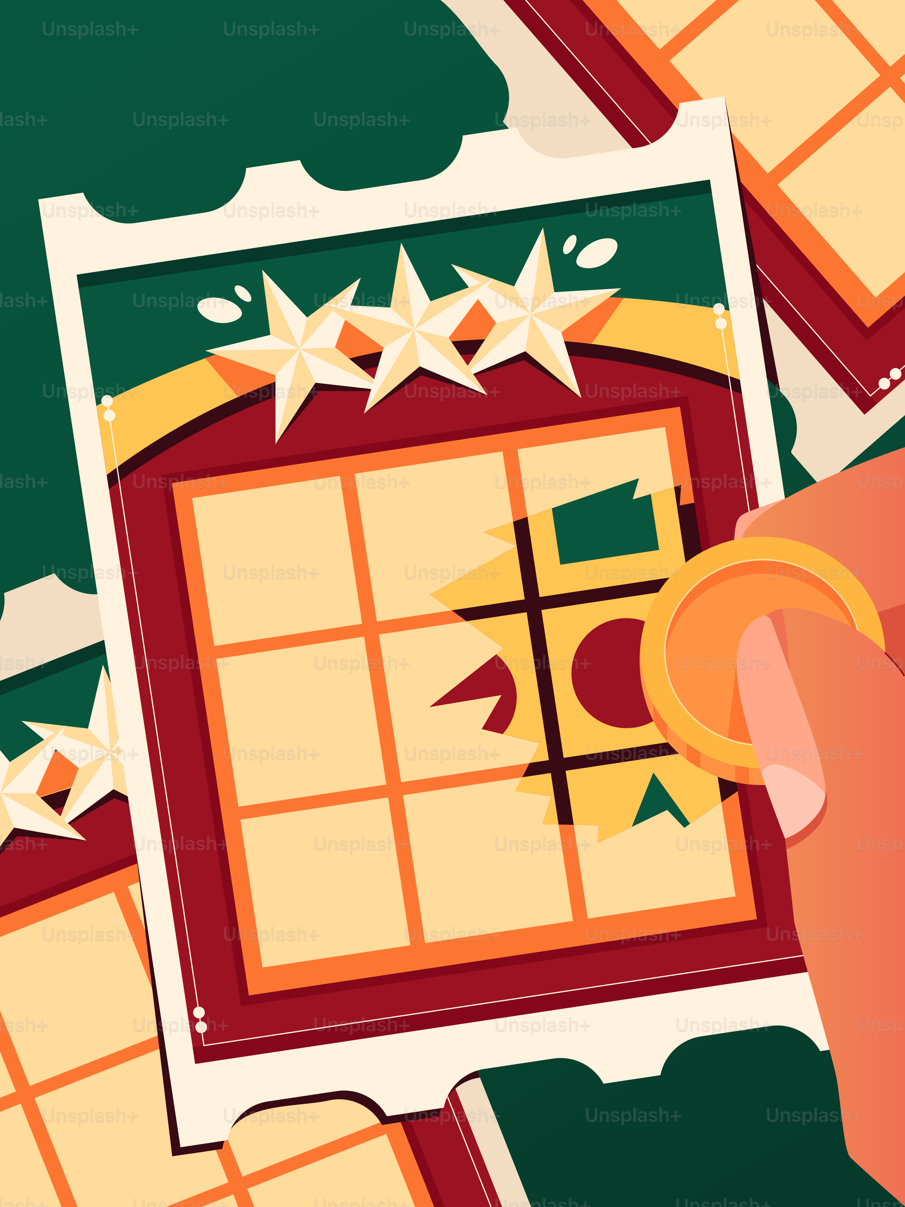 Hand placing coin on scratch-off lottery ticket