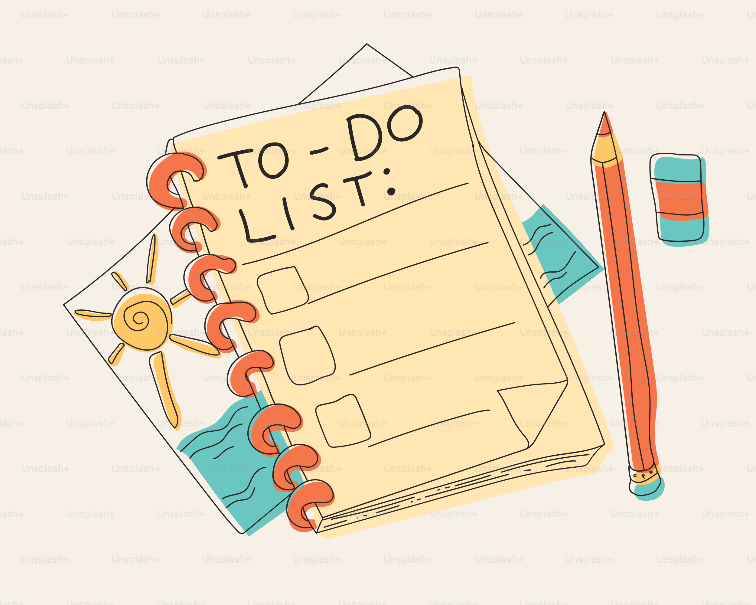 鉛筆と消しゴムでやることリスト。