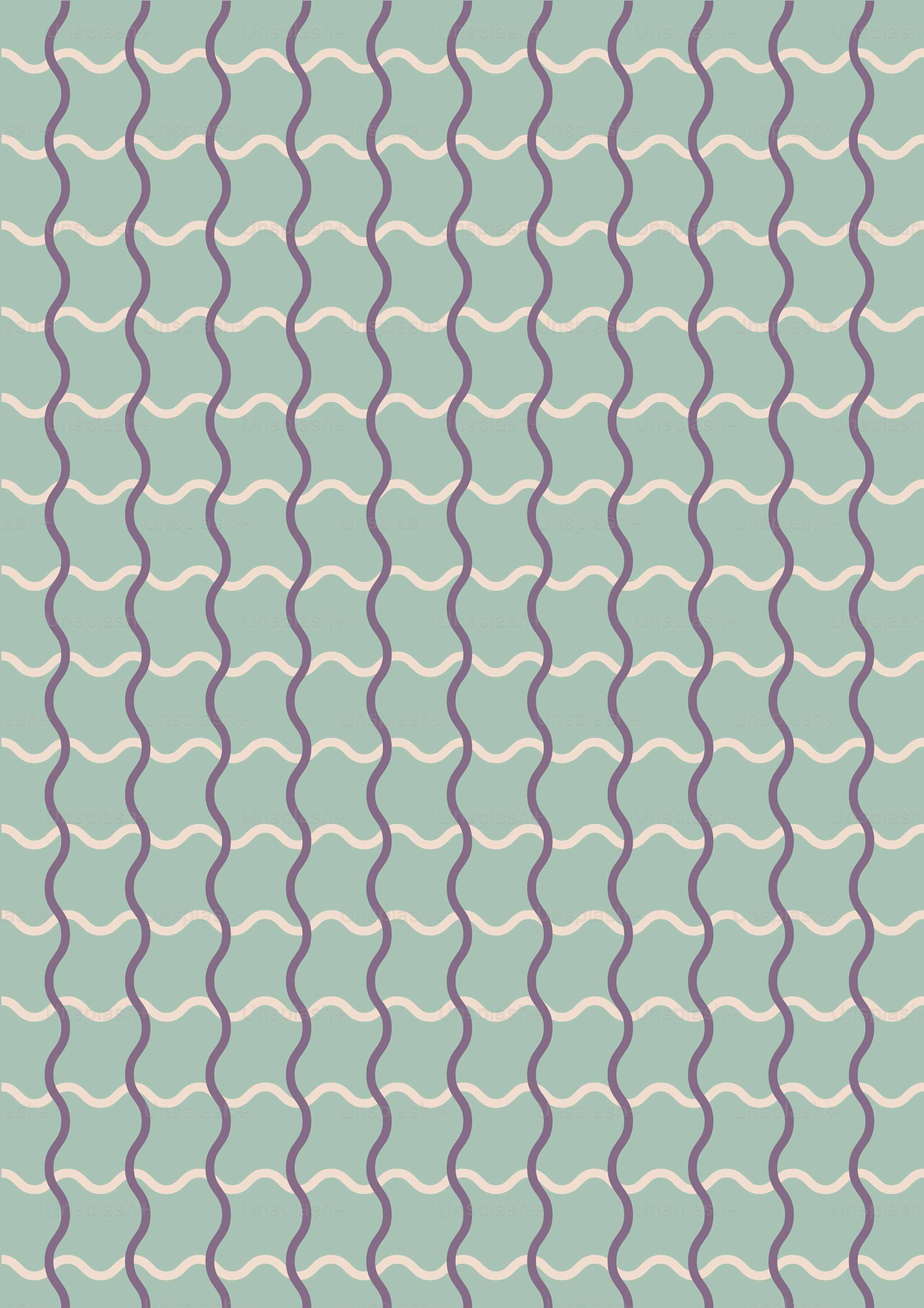 A repeating pattern of wavy lines on a teal background.