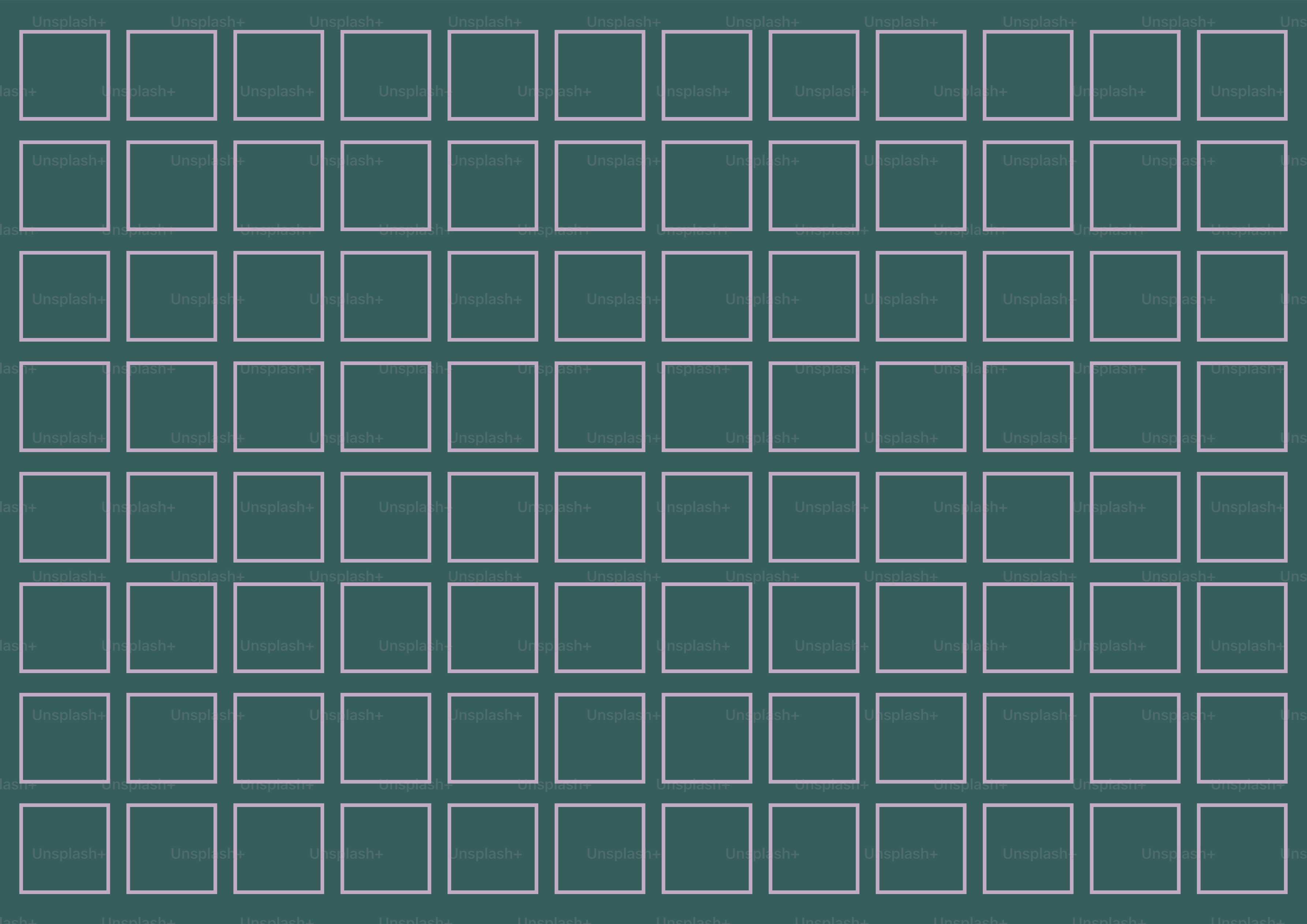 Grid of empty square frames on a teal background
