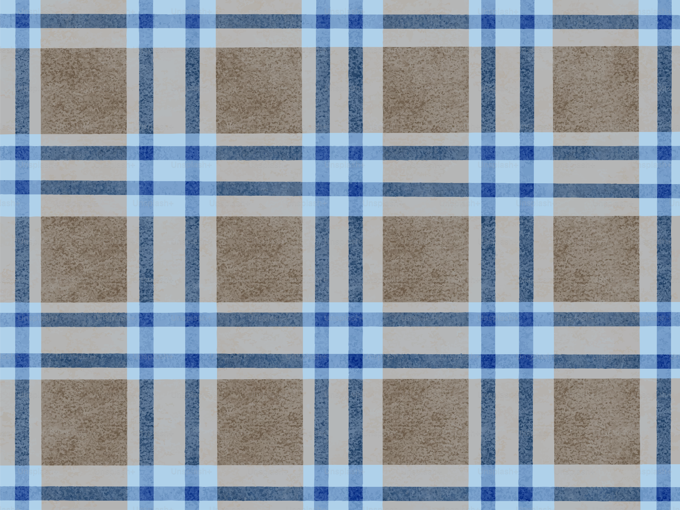 Blue and brown plaid pattern