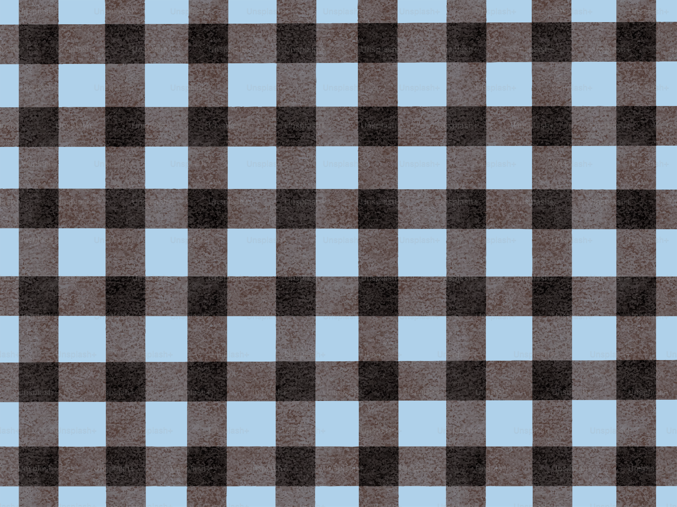 A checkered pattern of brown and blue squares